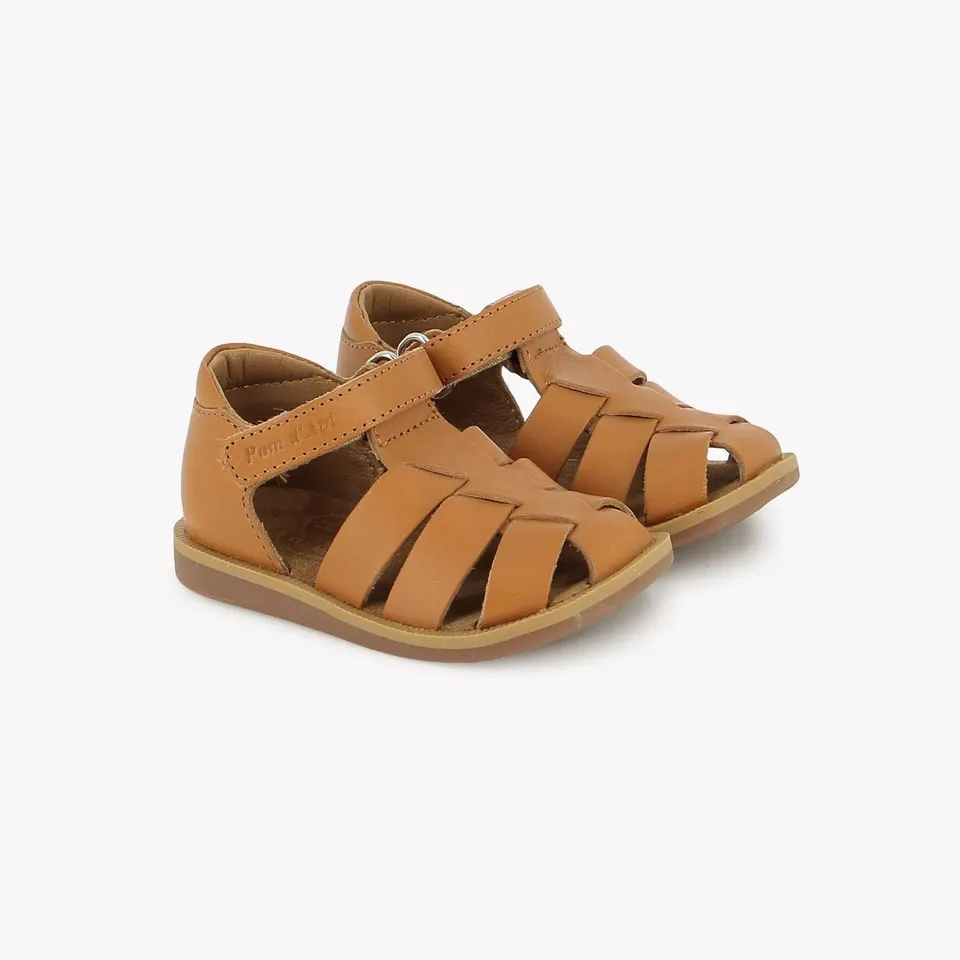 pom-d-api-poppy-air-pur-dad-sandale-premiers-pas-gar-on-light-camel image 1