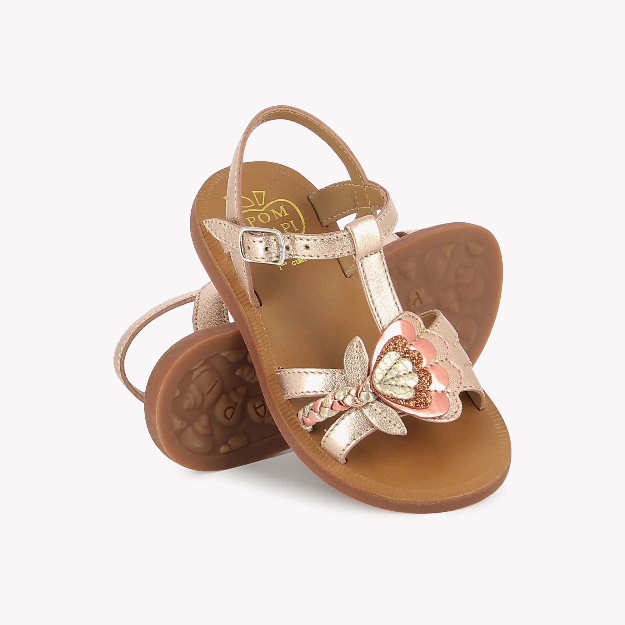 pom-d-api-plagette-alto-sandale-fille-cuir-cuivre-multi-chic image 2