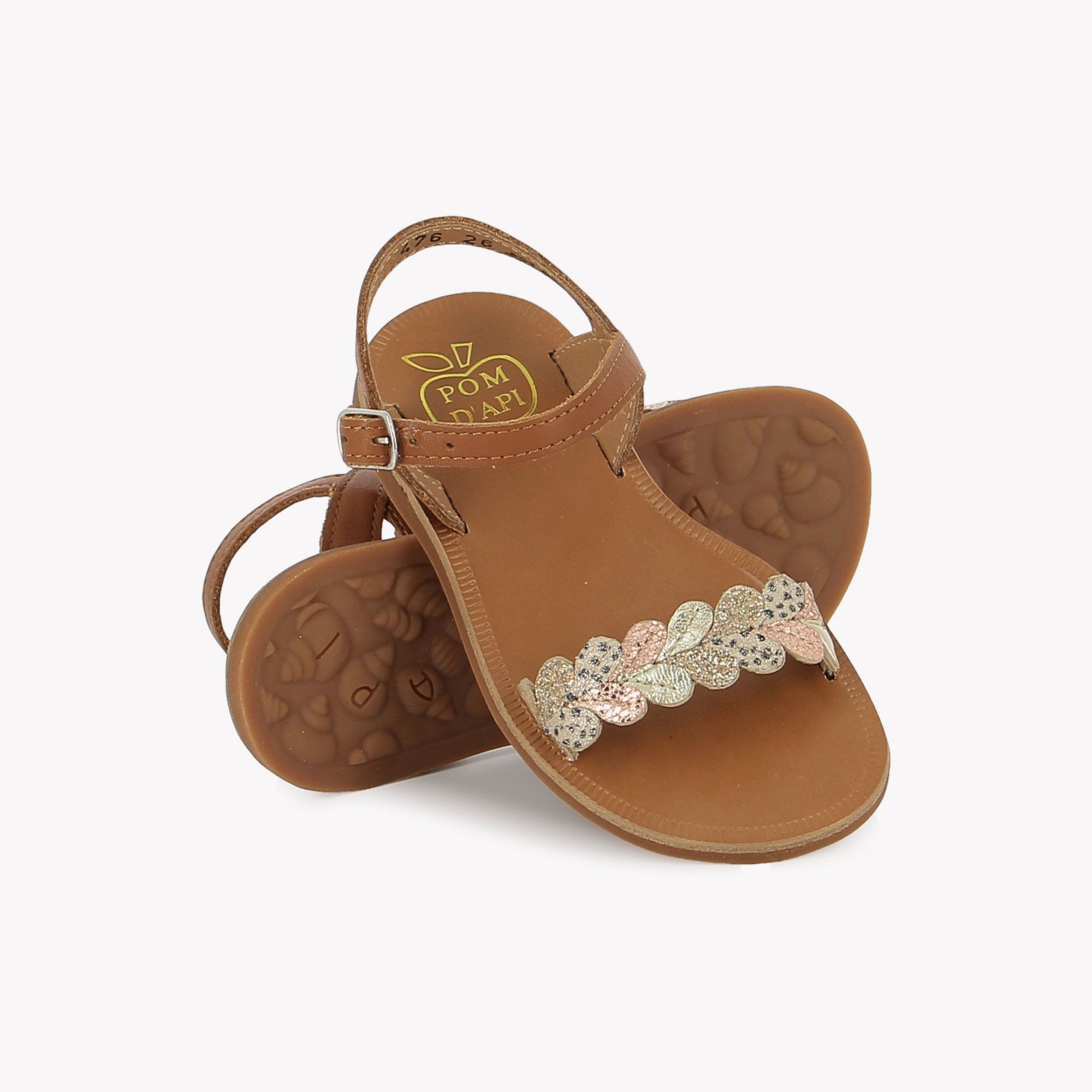 pom-d-api-plagette-ferns-sandale-fille-cuero-nappa image 2