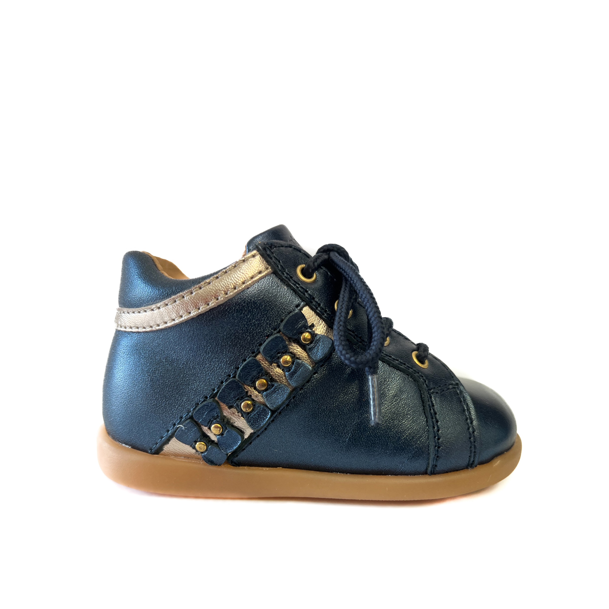 babybotte-farah-chaussure-lacets-b-b-fille-bleu-imprim image 1
