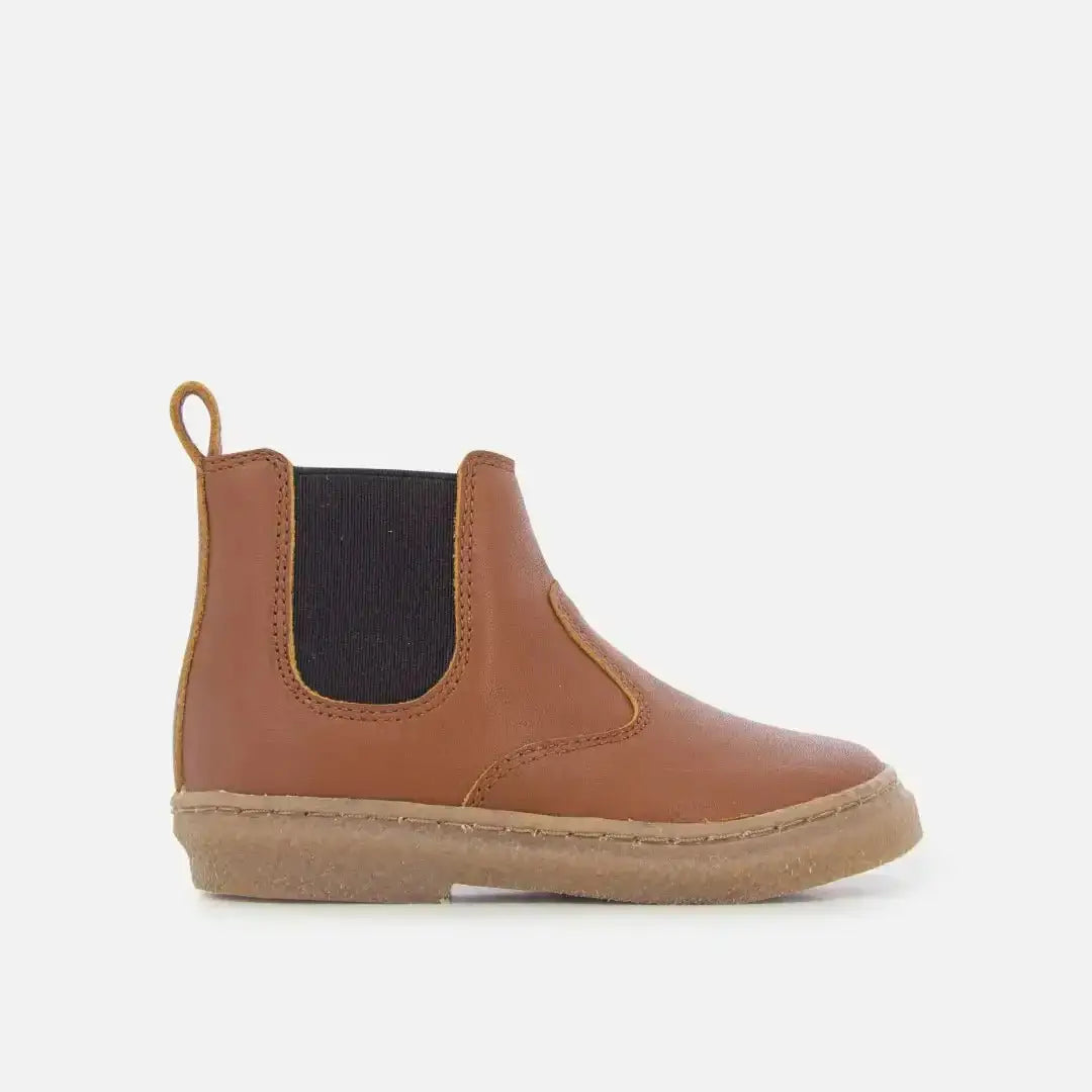 pom-d-api-trix-jod-zip-bottine-gar-on-cuir-camel-lastique image 2
