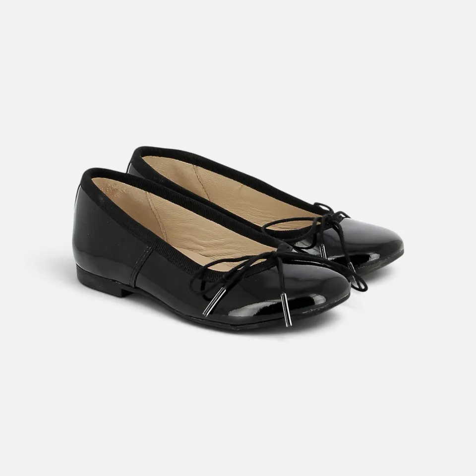 pom-d-api-dory-bal-ballerine-fille-vernis-noir image 1