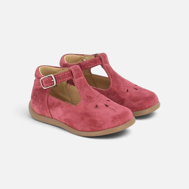 pom-d-api-stand-up-salom-velours-cherry-premiers-pas-fille-rouge image 1