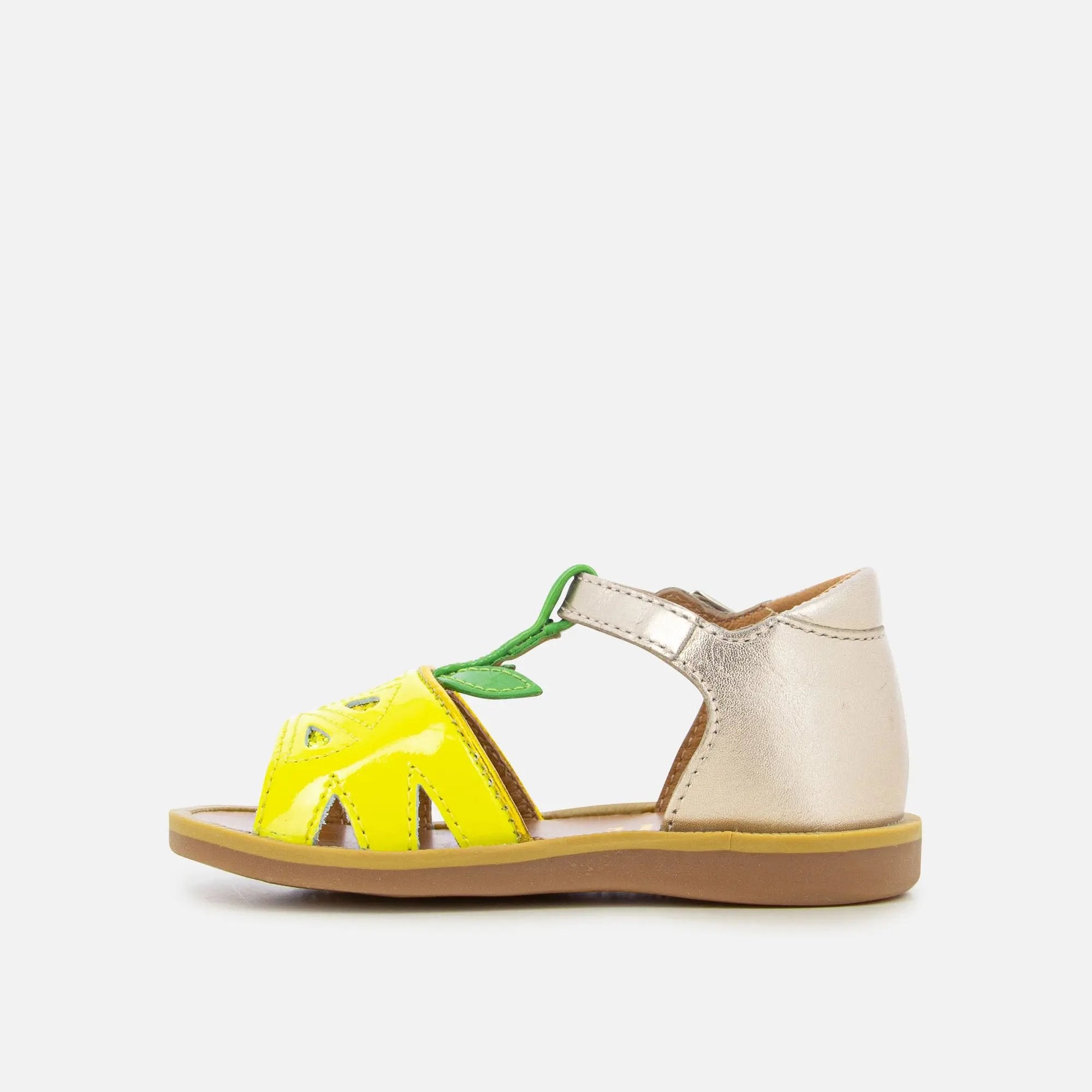 pom-d-api-poppy-agrume-sandale-premiers-pas-jaune-oro-citron image 3