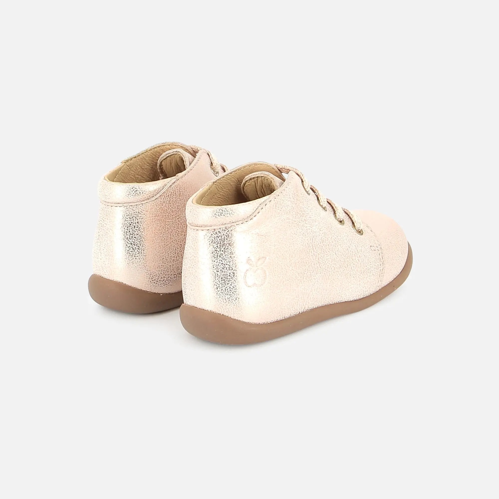 pom-d-api-stand-up-bottine-premiers-pas-fille-cuir-dor image 5