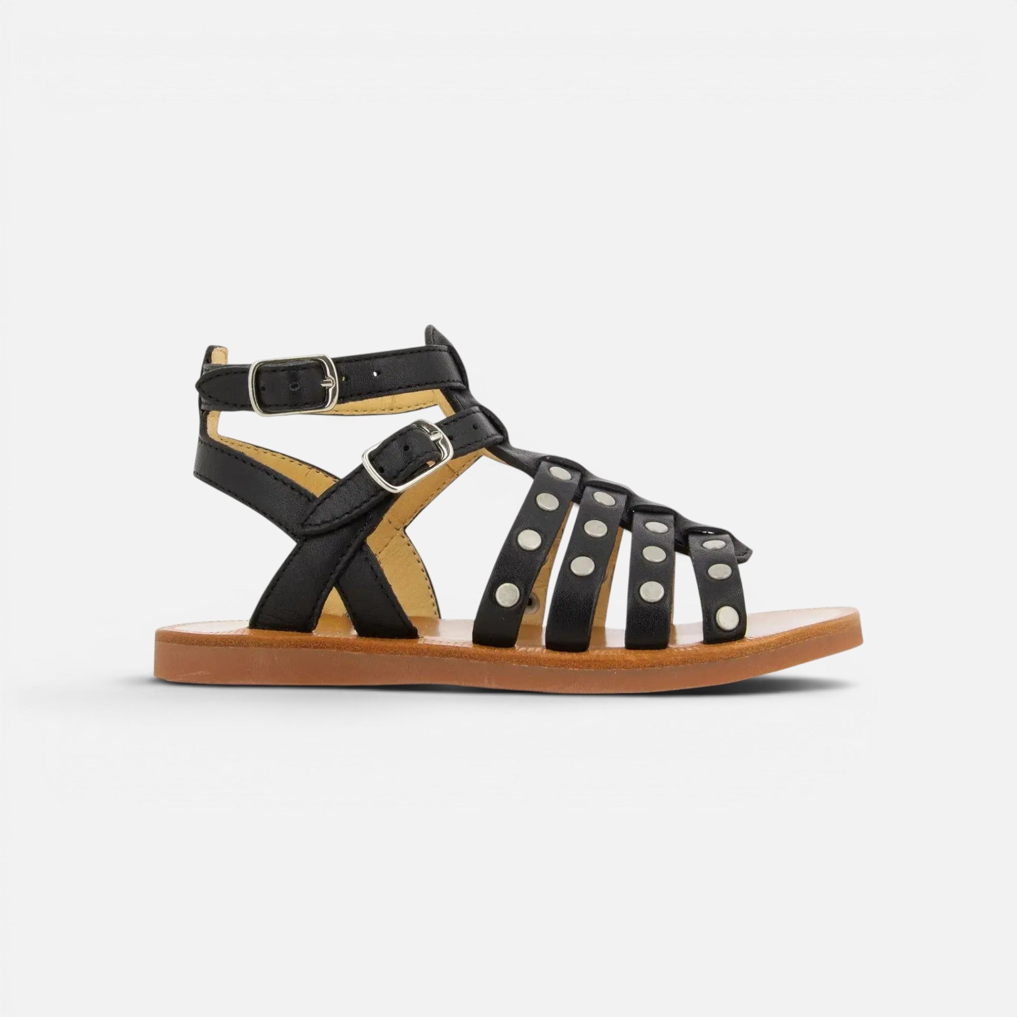 pom-d-api-plagette-stud-sandale-fille-noir-nappa image 3