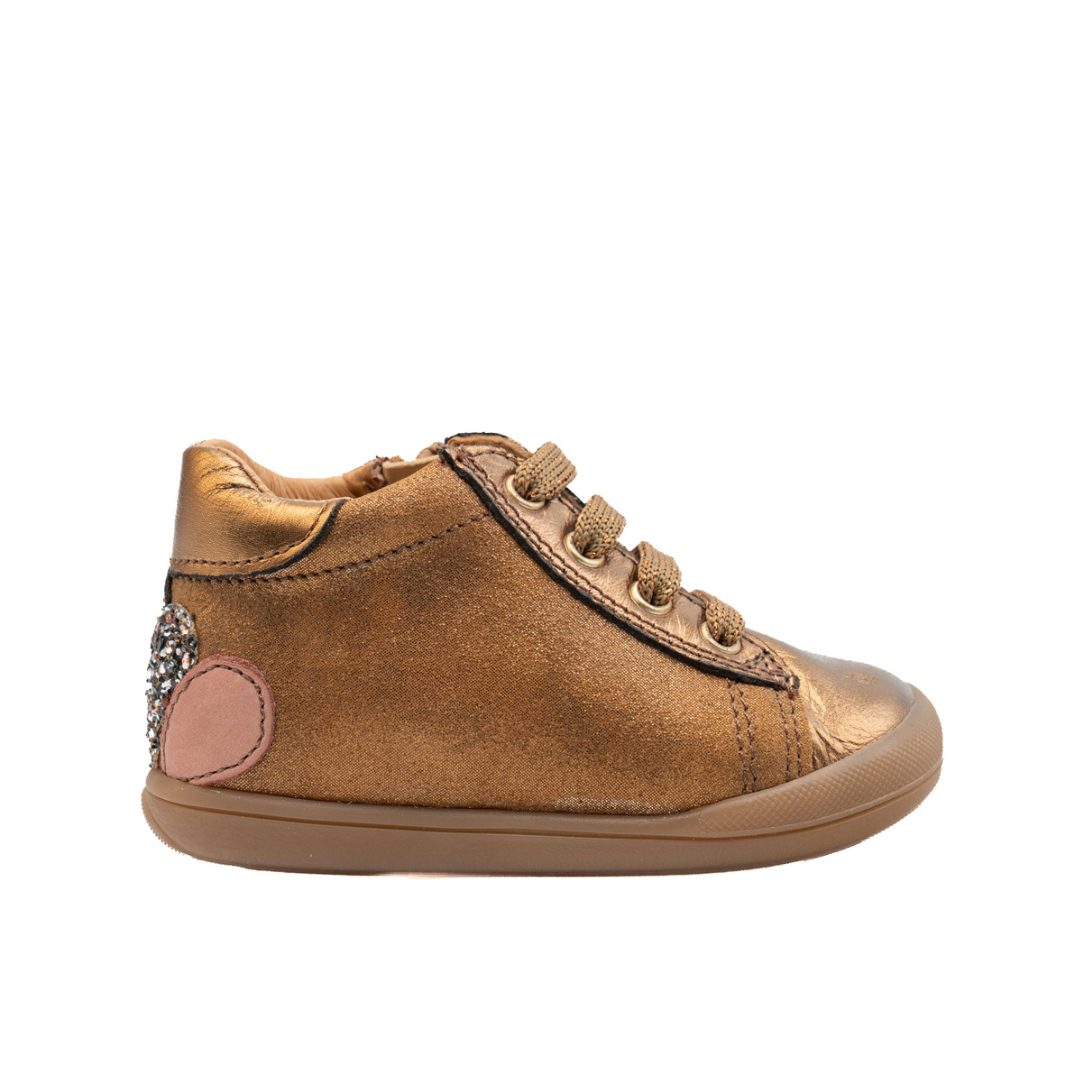 babybotte-florine-cognac-chaussure-b-b-fille-lacets-zip image 1
