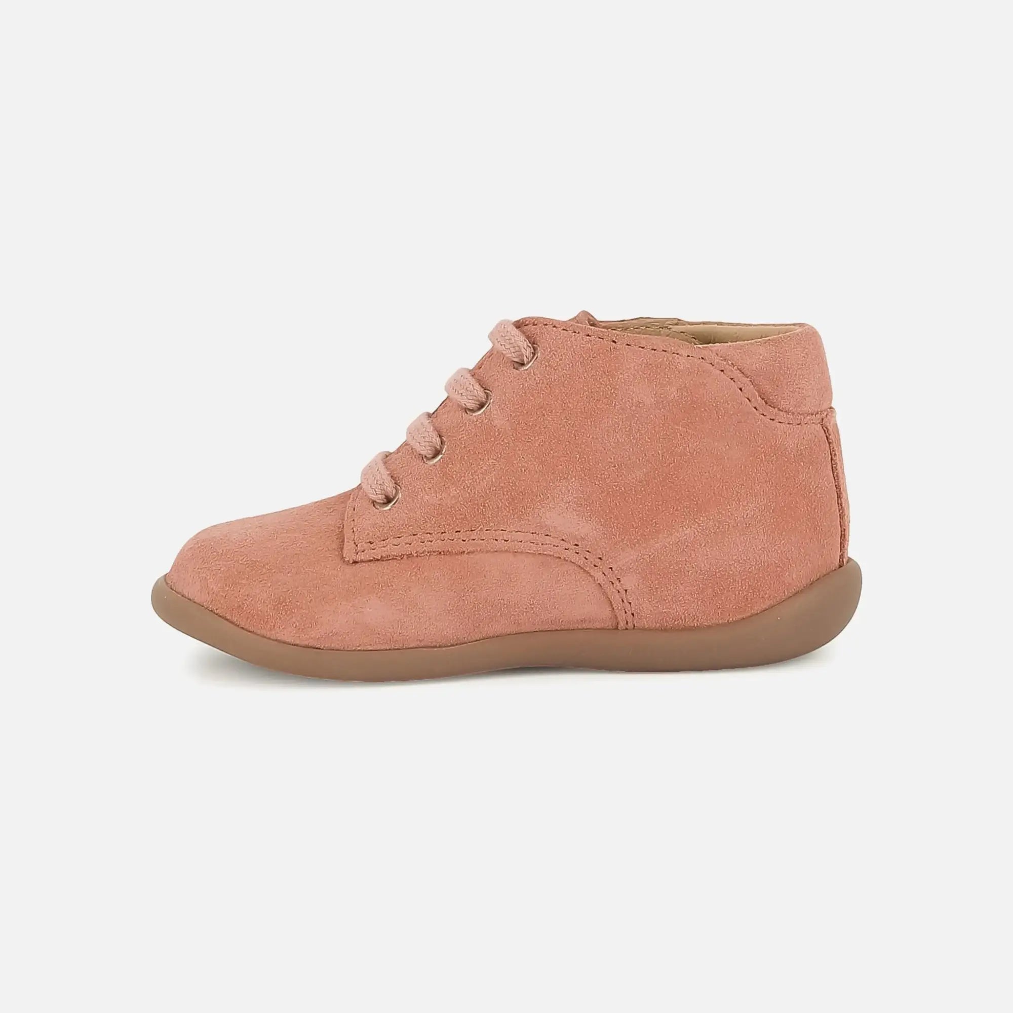 pom-d-api-stand-up-derby-chaussure-premiers-pas-lacets-rose-cameo image 5
