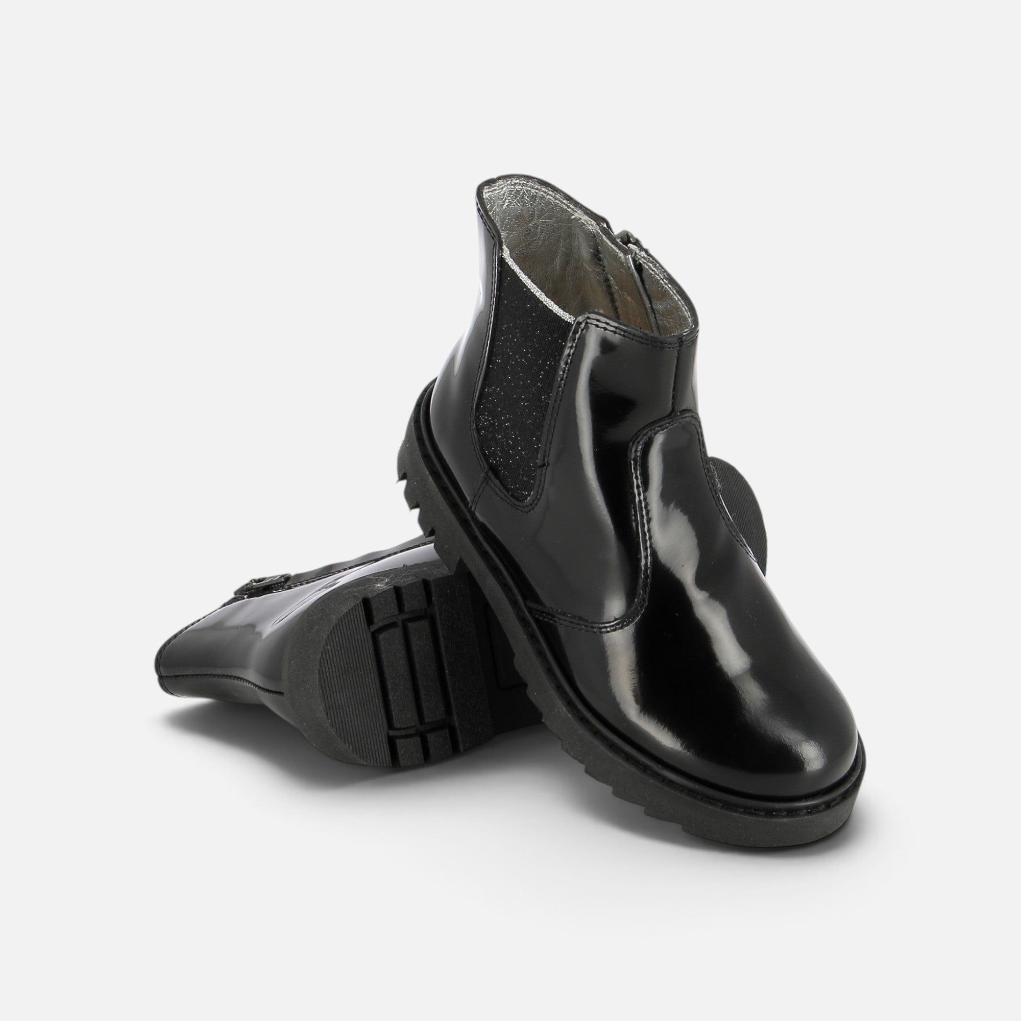 pom-d-api-sid-jodzip-boots-fille-cuir-noir-semelle-noire image 2
