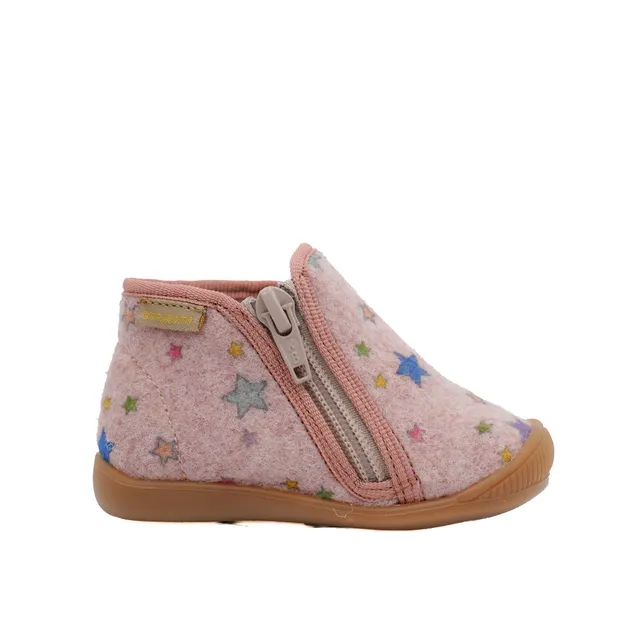 babybotte-pierette-chausson-b-b-fille-zip-rose-toiles image 1