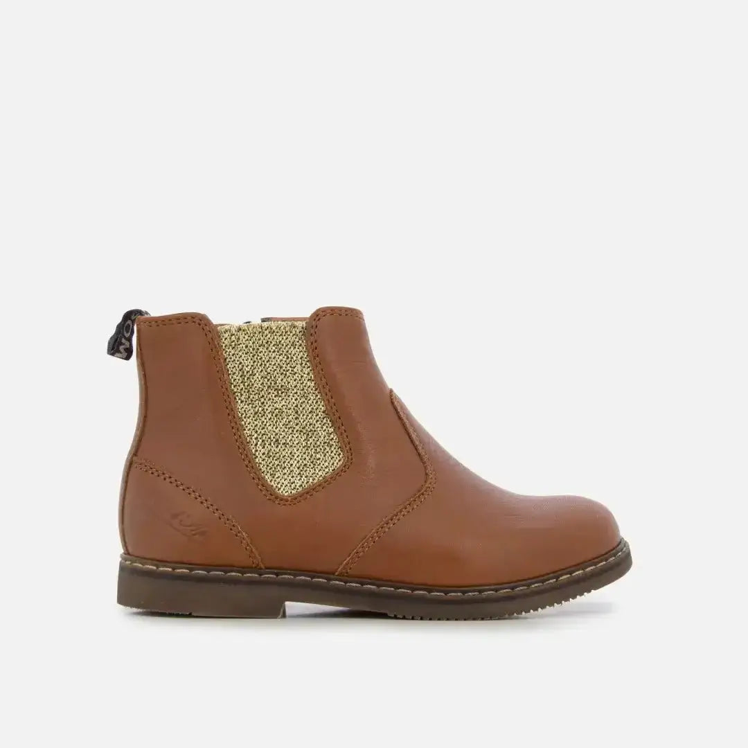 pom-d-api-city-jodzip-bottine-enfant-camel-marron-dor image 2