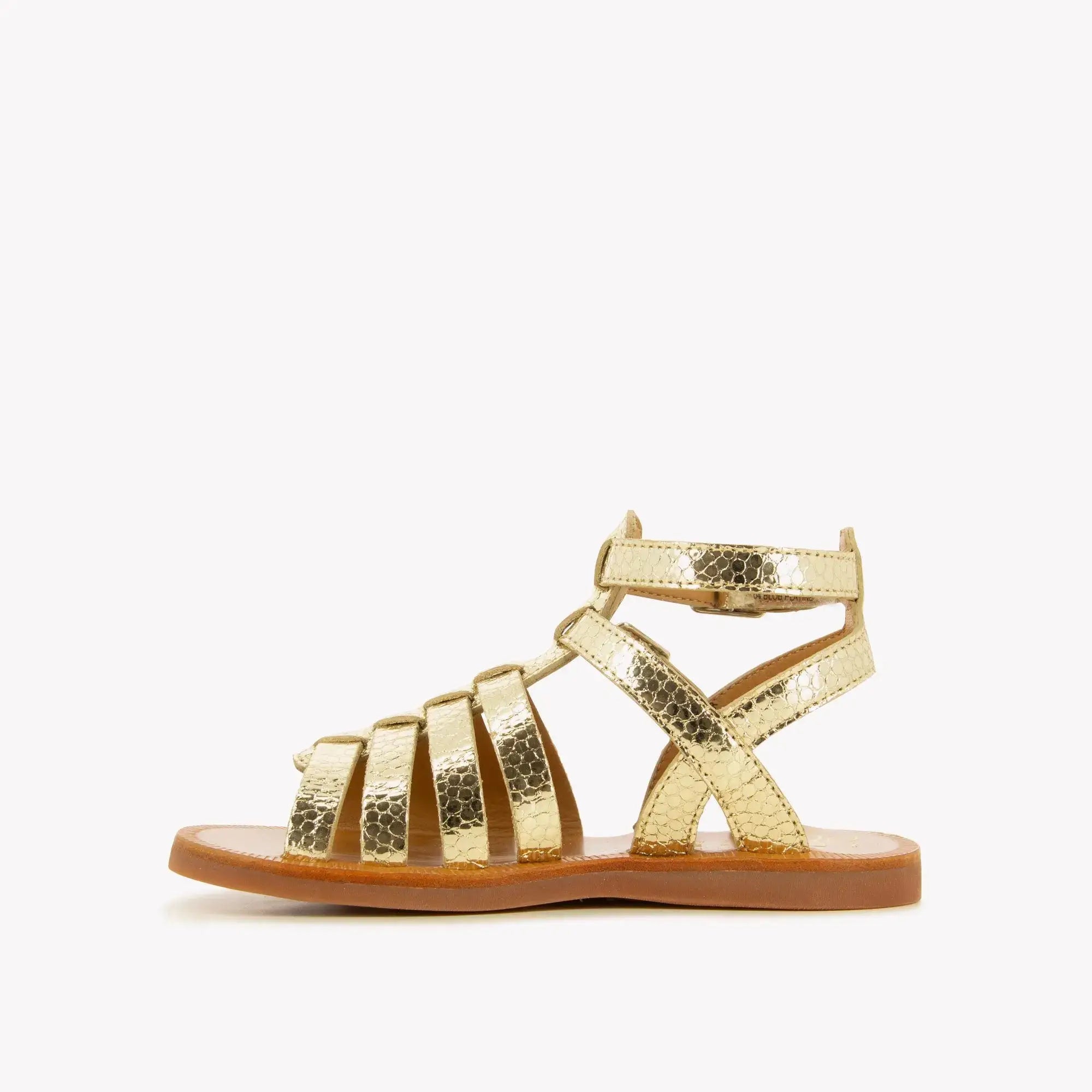 pom-d-api-plagette-gladiator-sandale-blob-platine-fille image 4