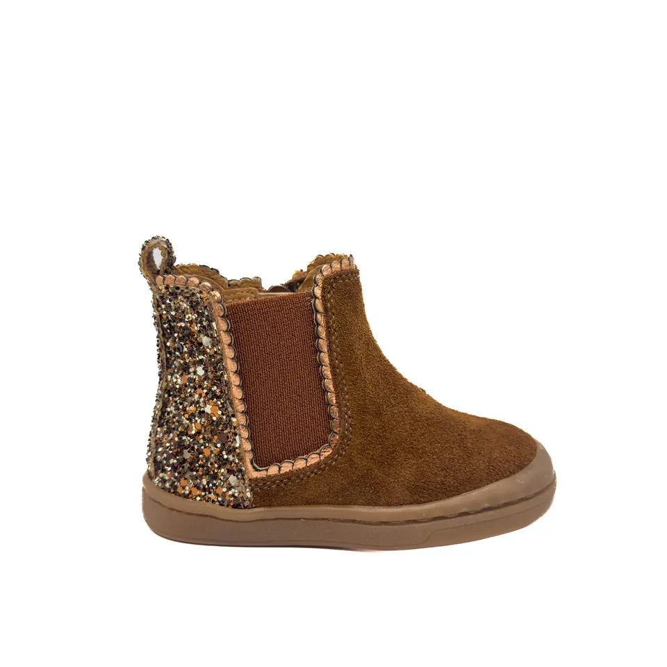 babybotte-alisia-cognac-bottine-b-b-fille-zip-en-daim image 1