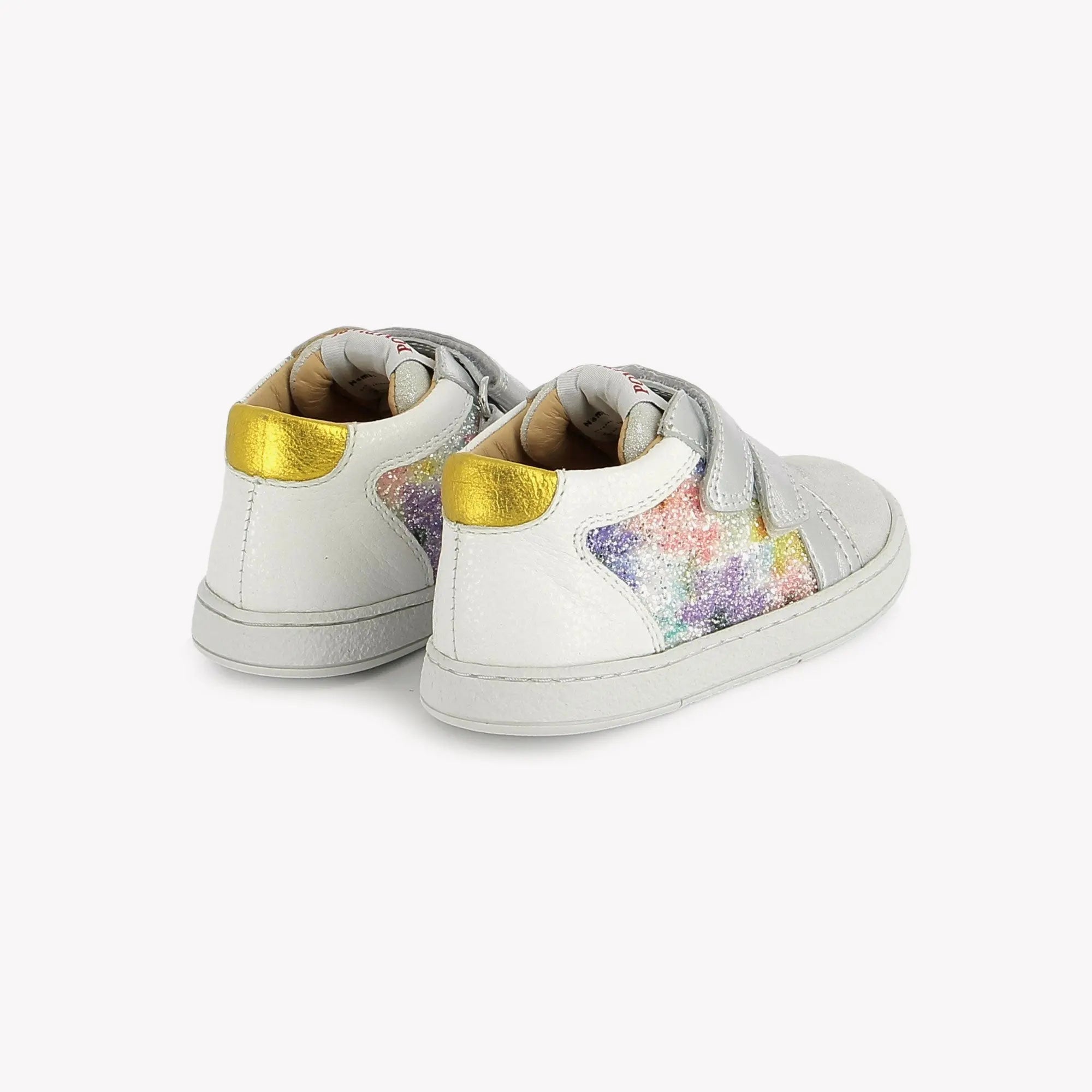 pom-d-api-mousse-easy-top-baskets-premiers-pas-fille-velours-glitter-blanc-multi image 3