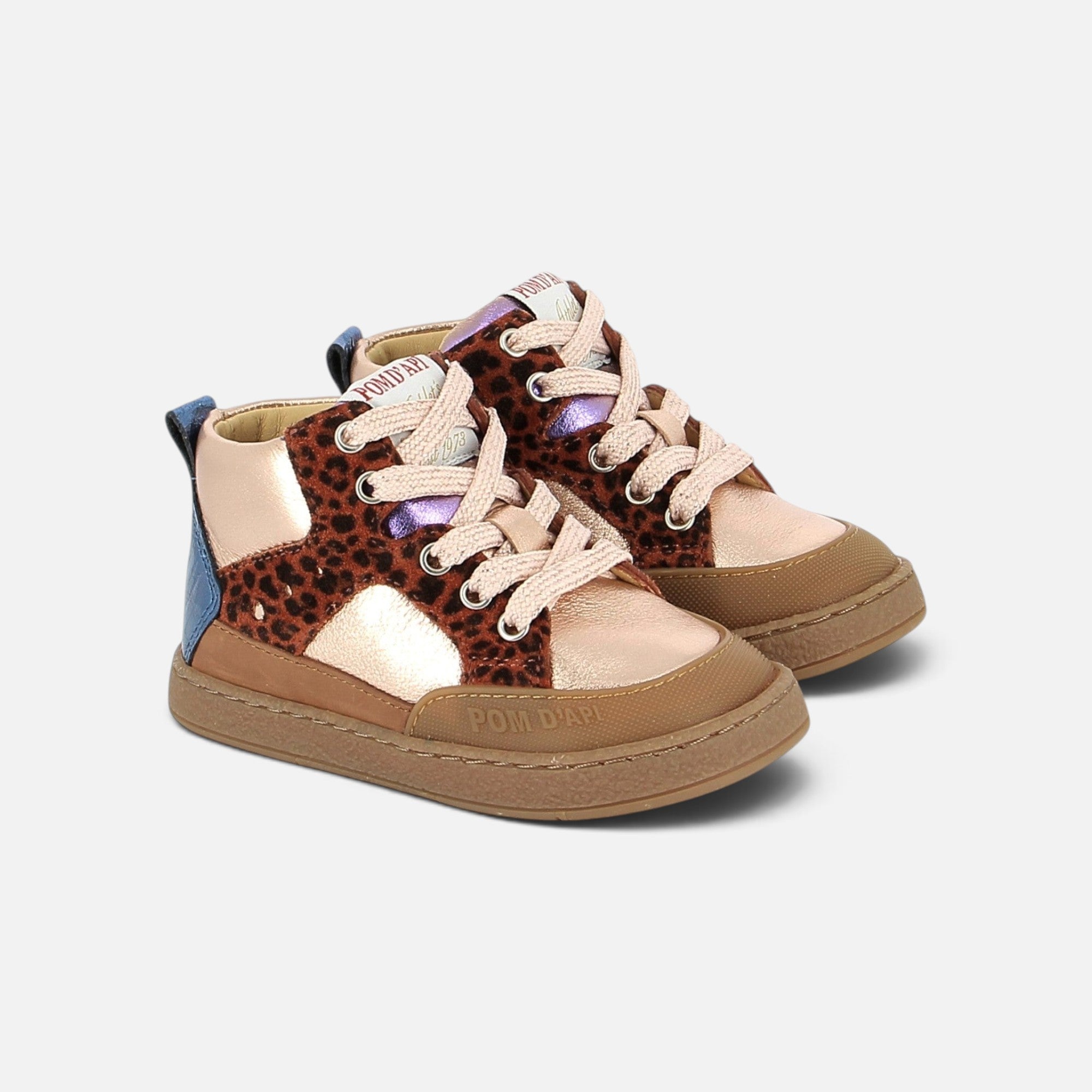 pom-d-api-mousse-bump-basket-fille-cuivre-rouille-leo image 1