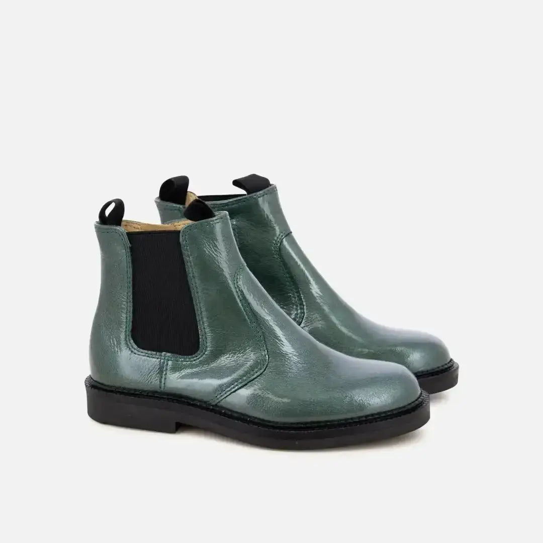 pom-d-api-uncle-jod-sl-bottine-enfant-cuir-vernis-vert image 1