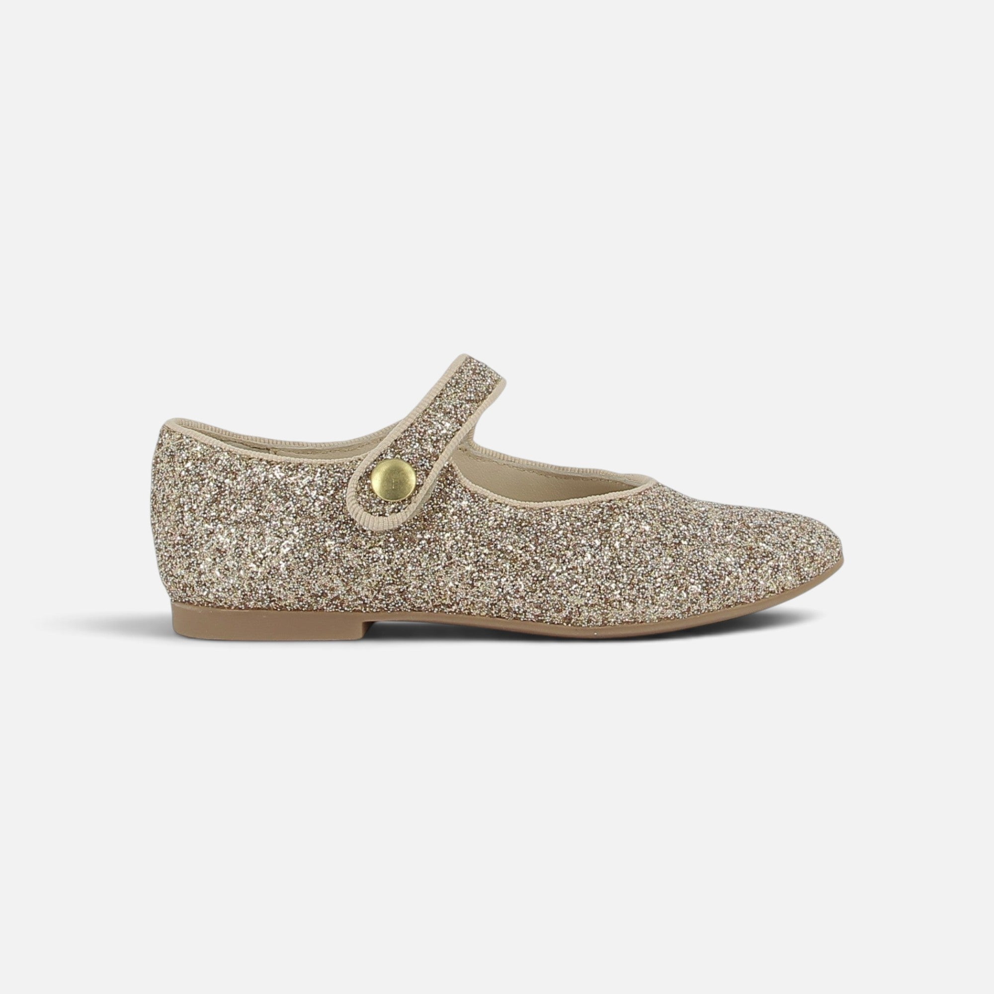 pom-d-api-daisy-baby-ballerine-cuir-paillet-platine-dor image 4