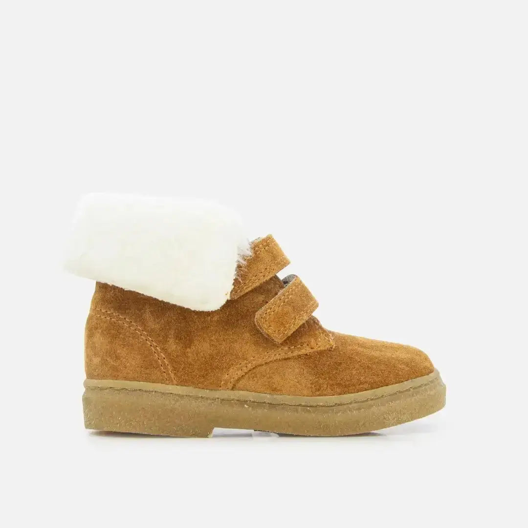pom-d-api-trix-easy-fur-boots-enfant-gar-on-camel-velours-fourr-scratch image 2