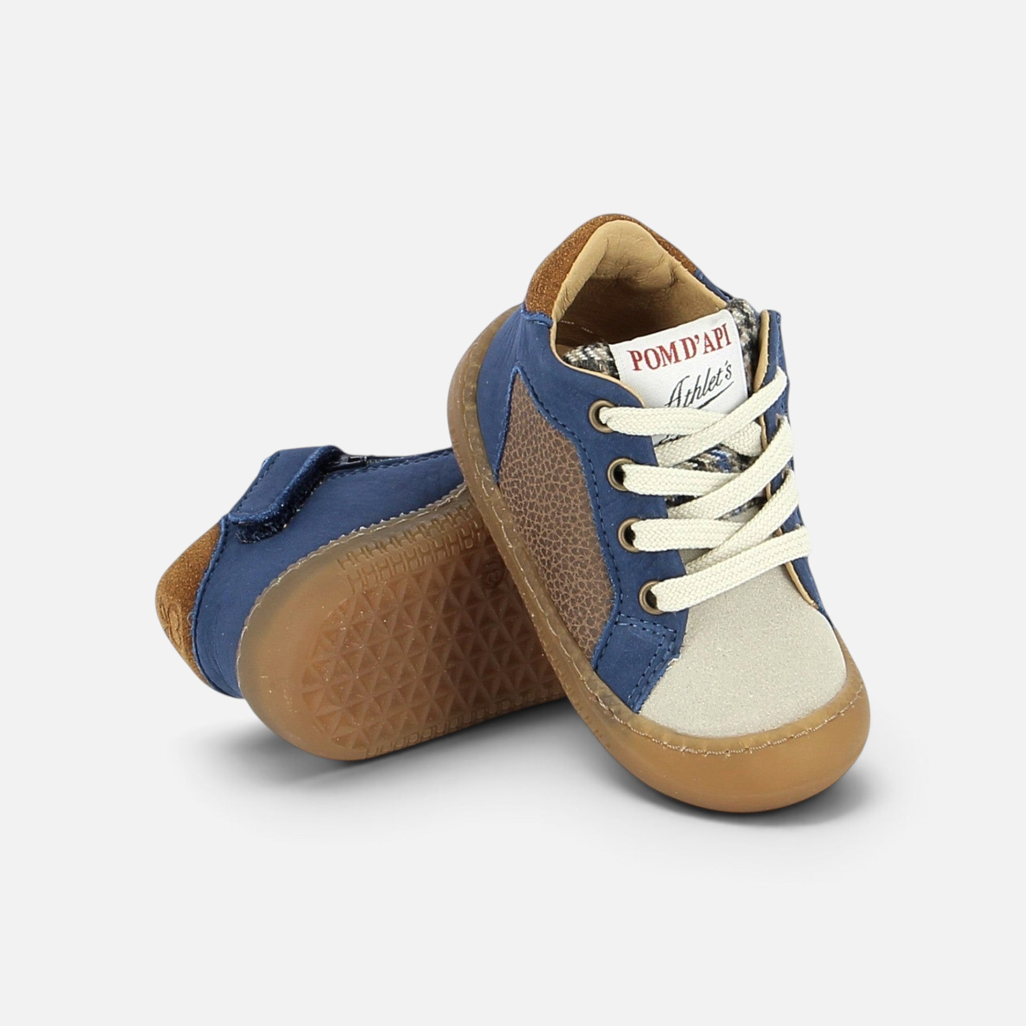 pom-d-api-yaka-star-chaussures-premiers-pas-gar-on-nubuck-bleu image 3