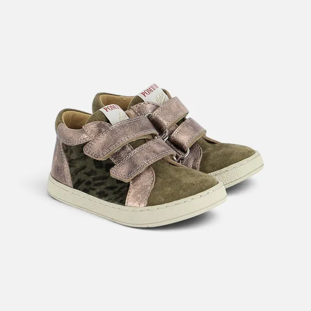 pom-d-api-mousse-easy-top-basket-fille-velours-savana-truffle-kaki image 1