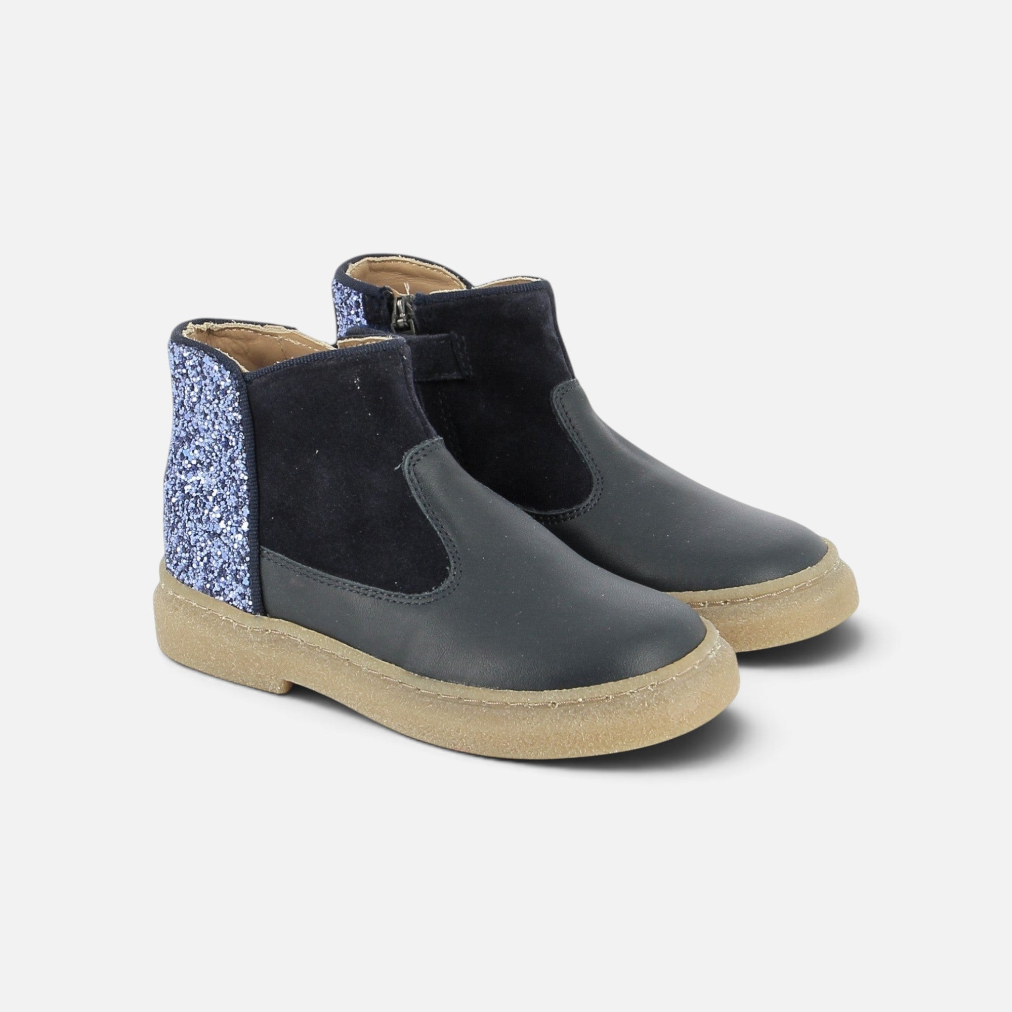 pom-d-api-trix-back-bottine-cuir-fille-marine image 1