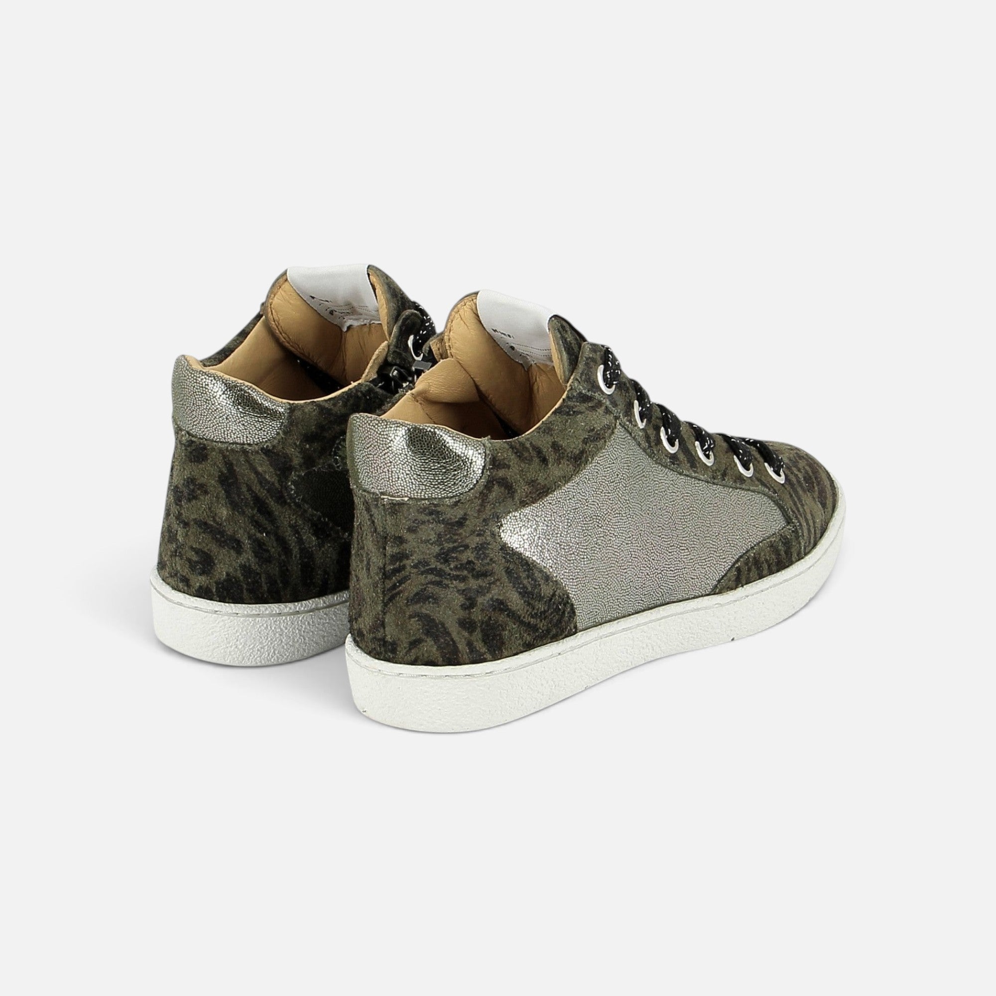 pom-d-api-top-touch-lace-sneaker-savana-kaki-olive-fille image 2