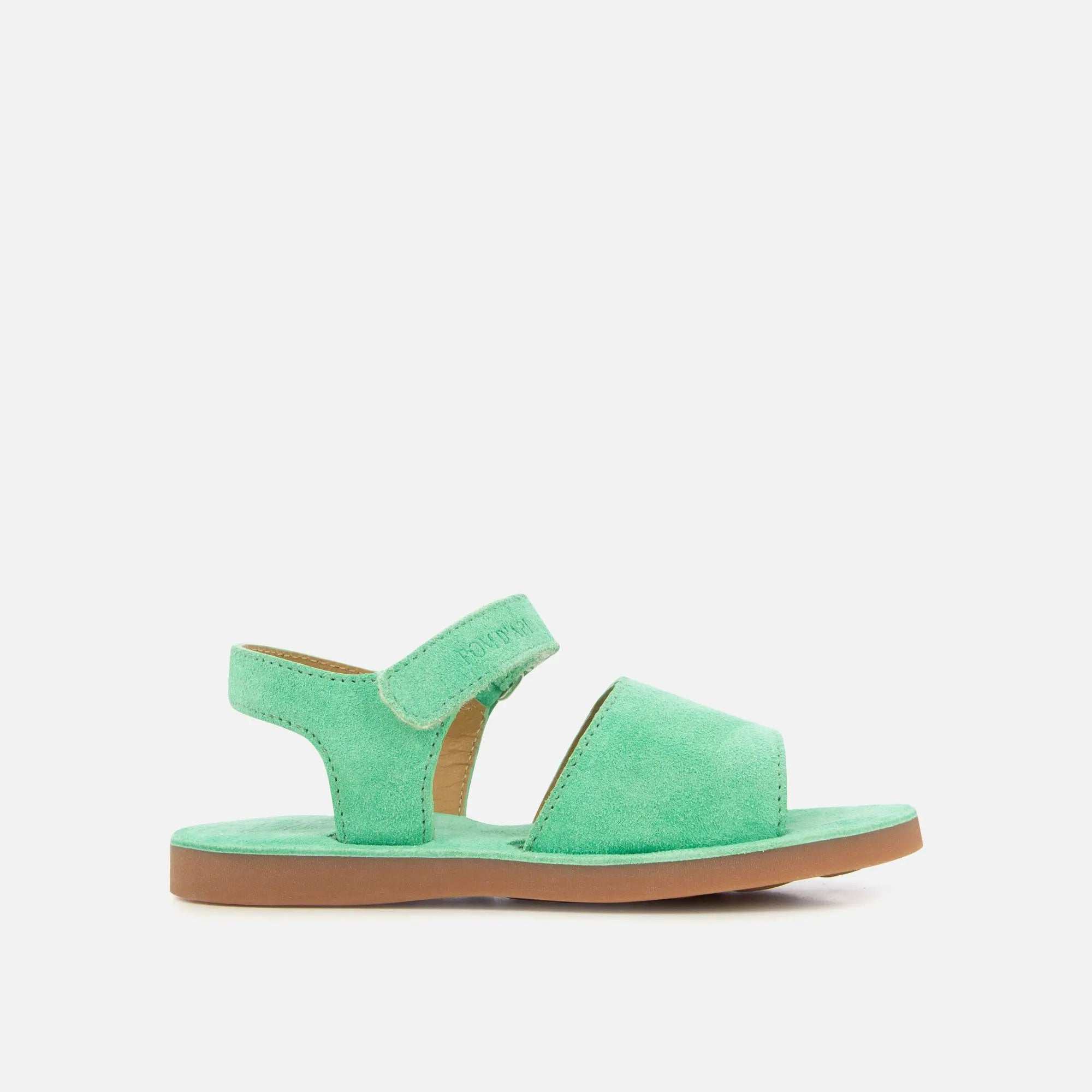 pom-d-api-plage-air-easy-sandale-gar-on-cuir-velours-vert image 3