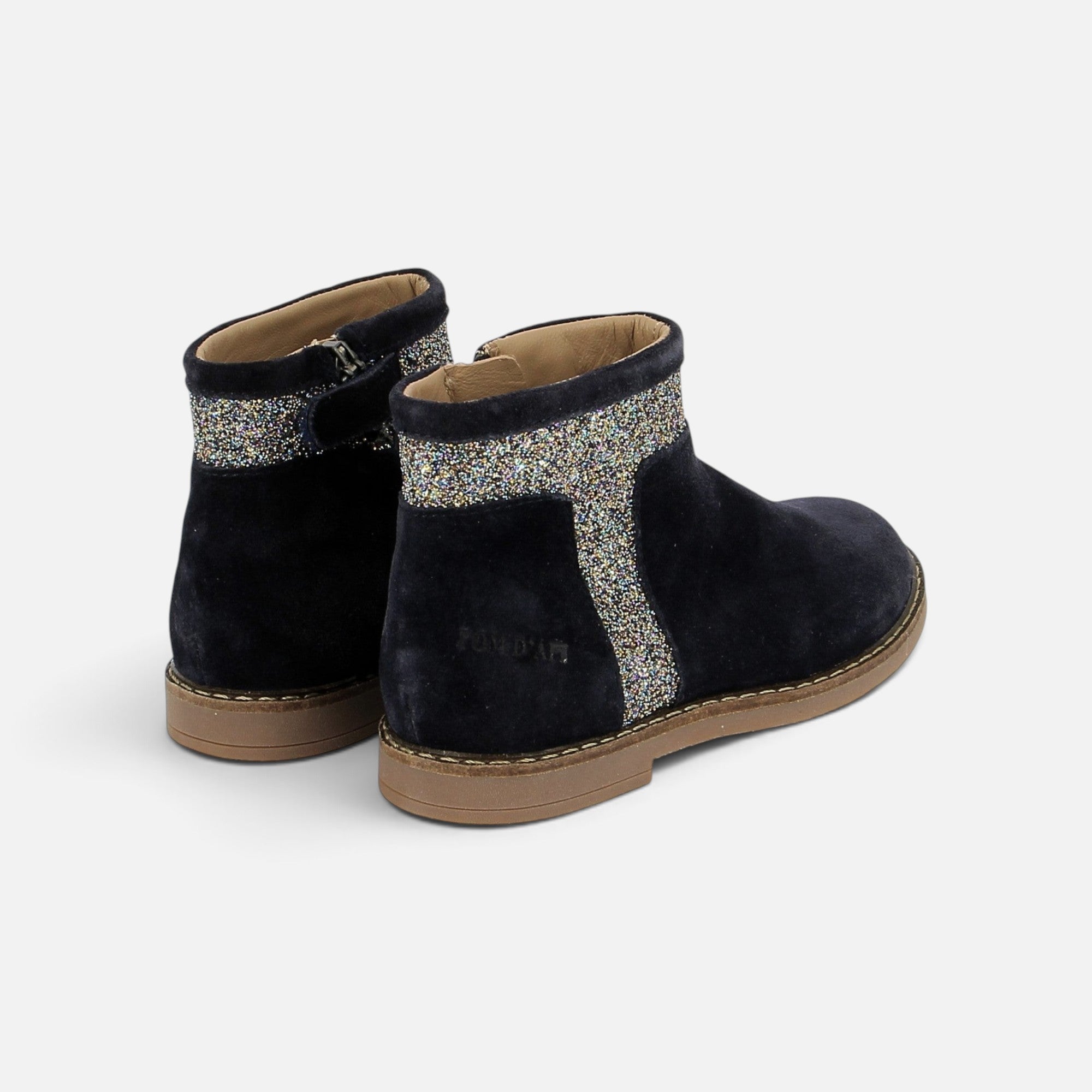 pom-d-api-trip-trott-boots-enfant-velours-glitter-navy-multi image 3