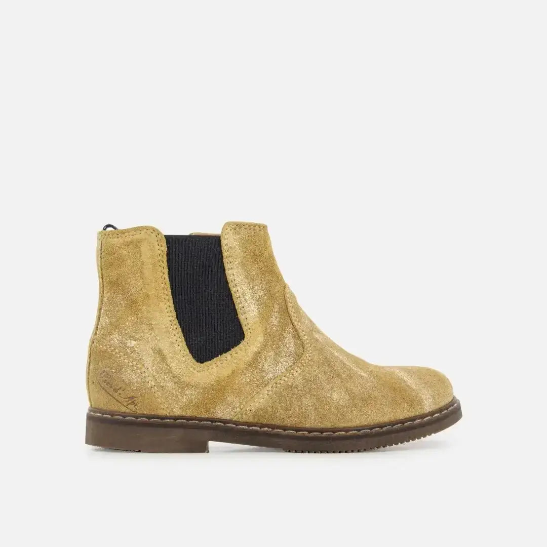 pom-d-api-city-jodzip-bottine-enfant-cuir-velours-paillet-biscuit image 2