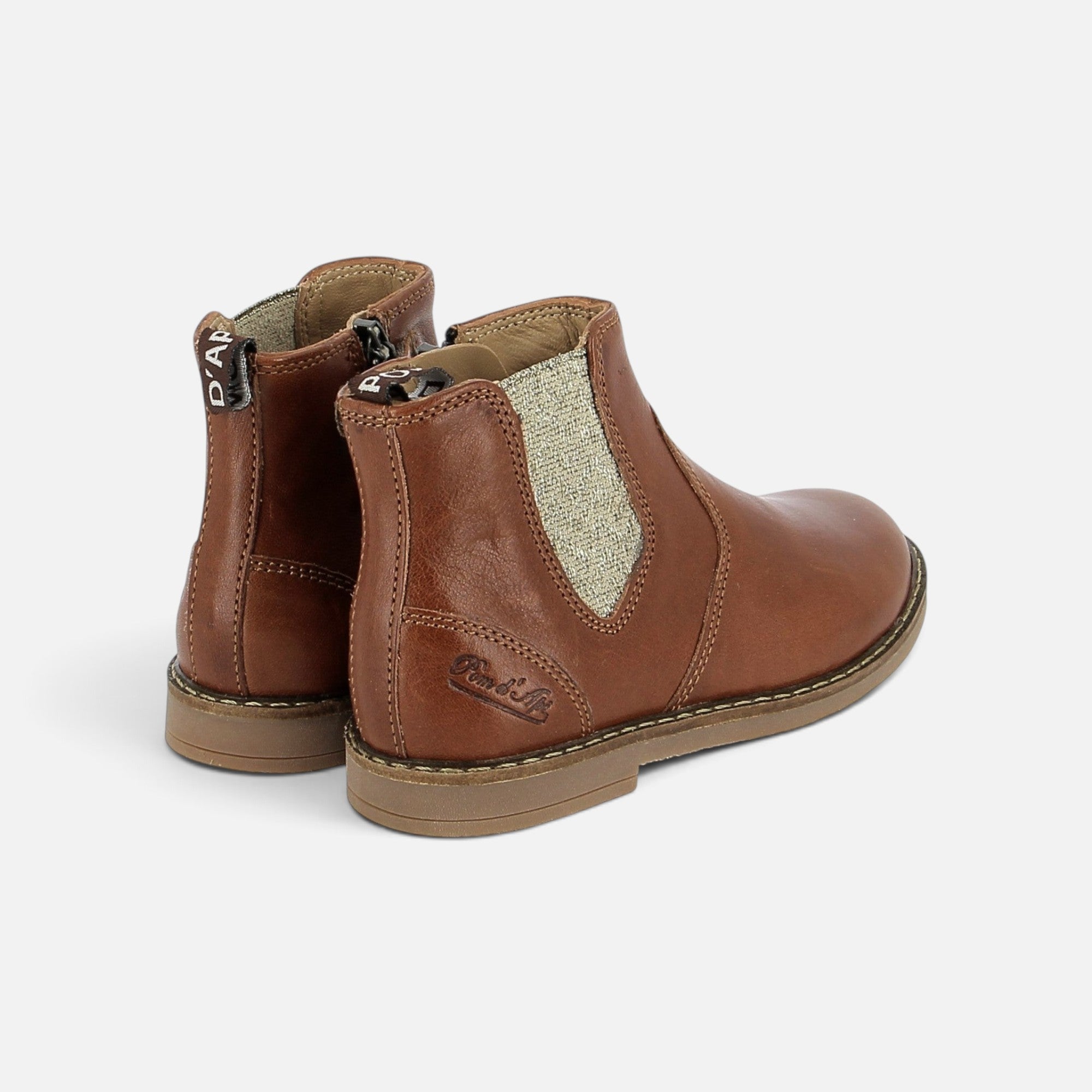 pom-d-api-trip-new-jodzip-chelsea-boot-fille-cuir-marron-cuoio image 2
