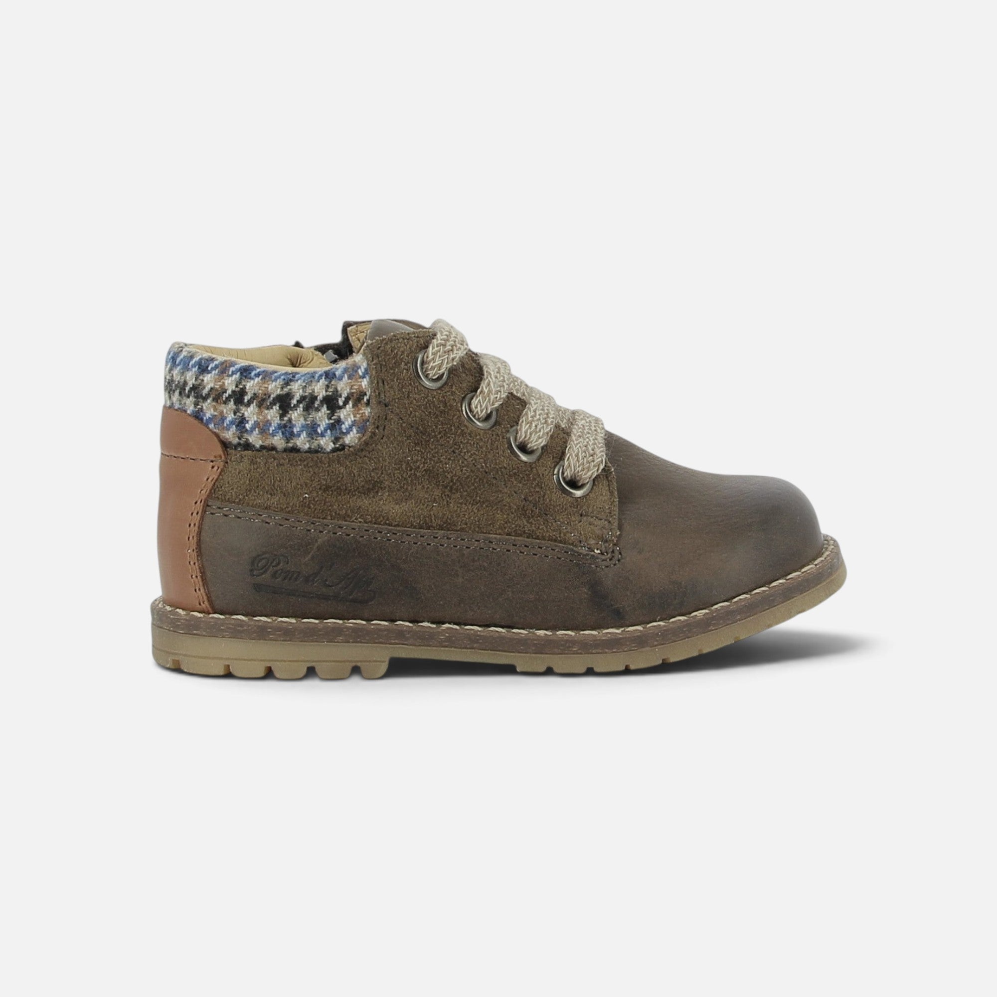 pom-d-api-bob-zip-work-boots-enfant-gar-on-brun-mousse image 4