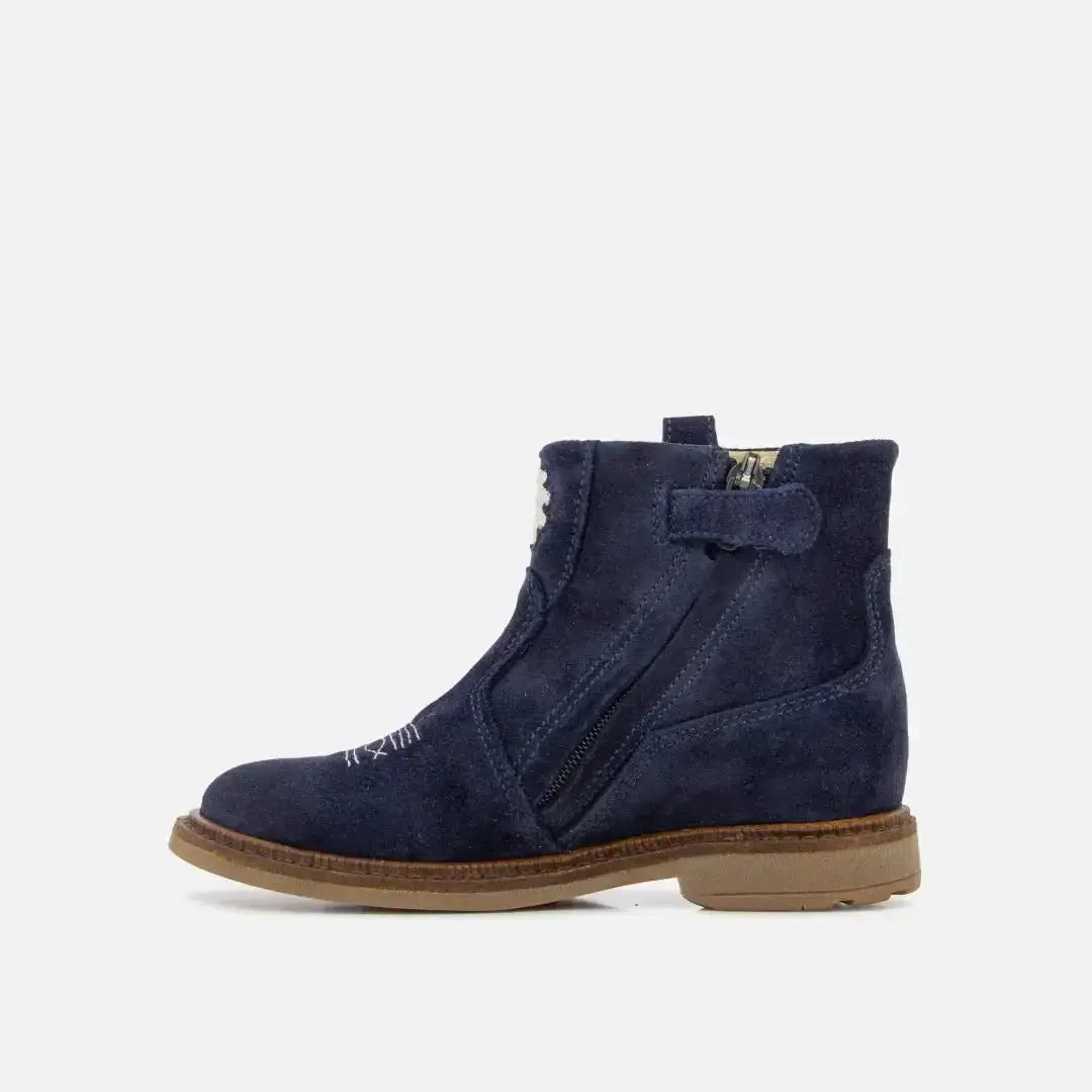pom-d-api-sister-boots-wendy-bottine-fille-bleu-fleuri image 3