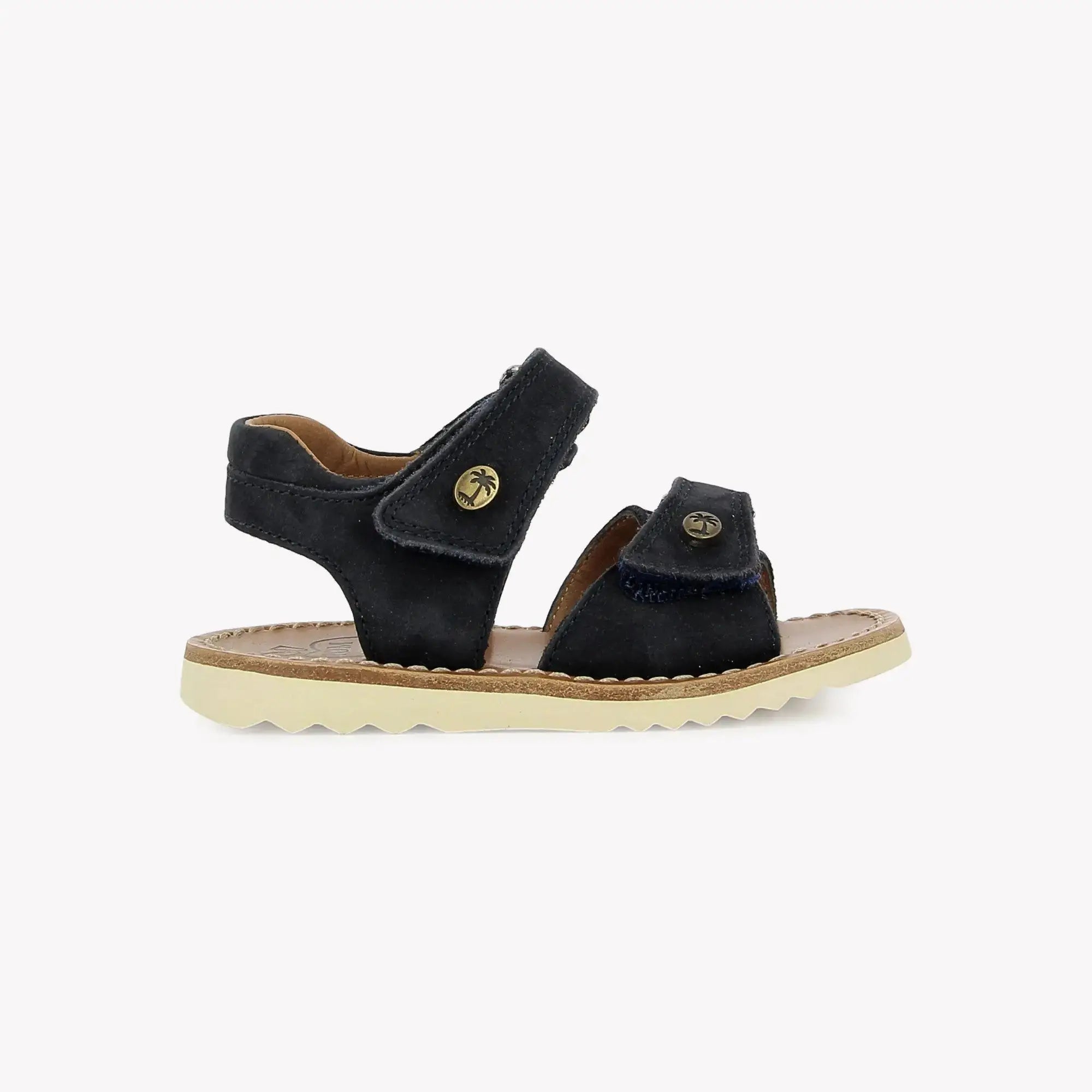 pom-d-api-waff-easy-sandale-gar-on-cuir-nubuck-marine image 4