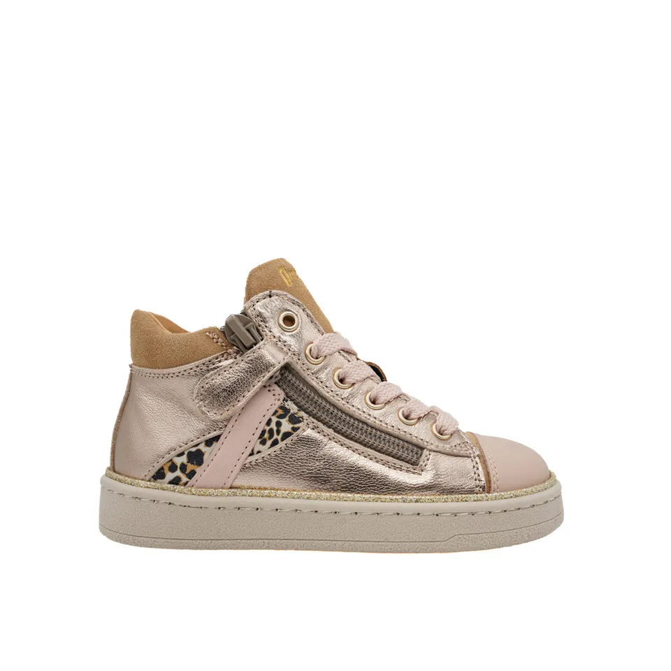 babybotte-kroisette-platinum-chaussure-fille-cuir-lamin-platine-zip image 1