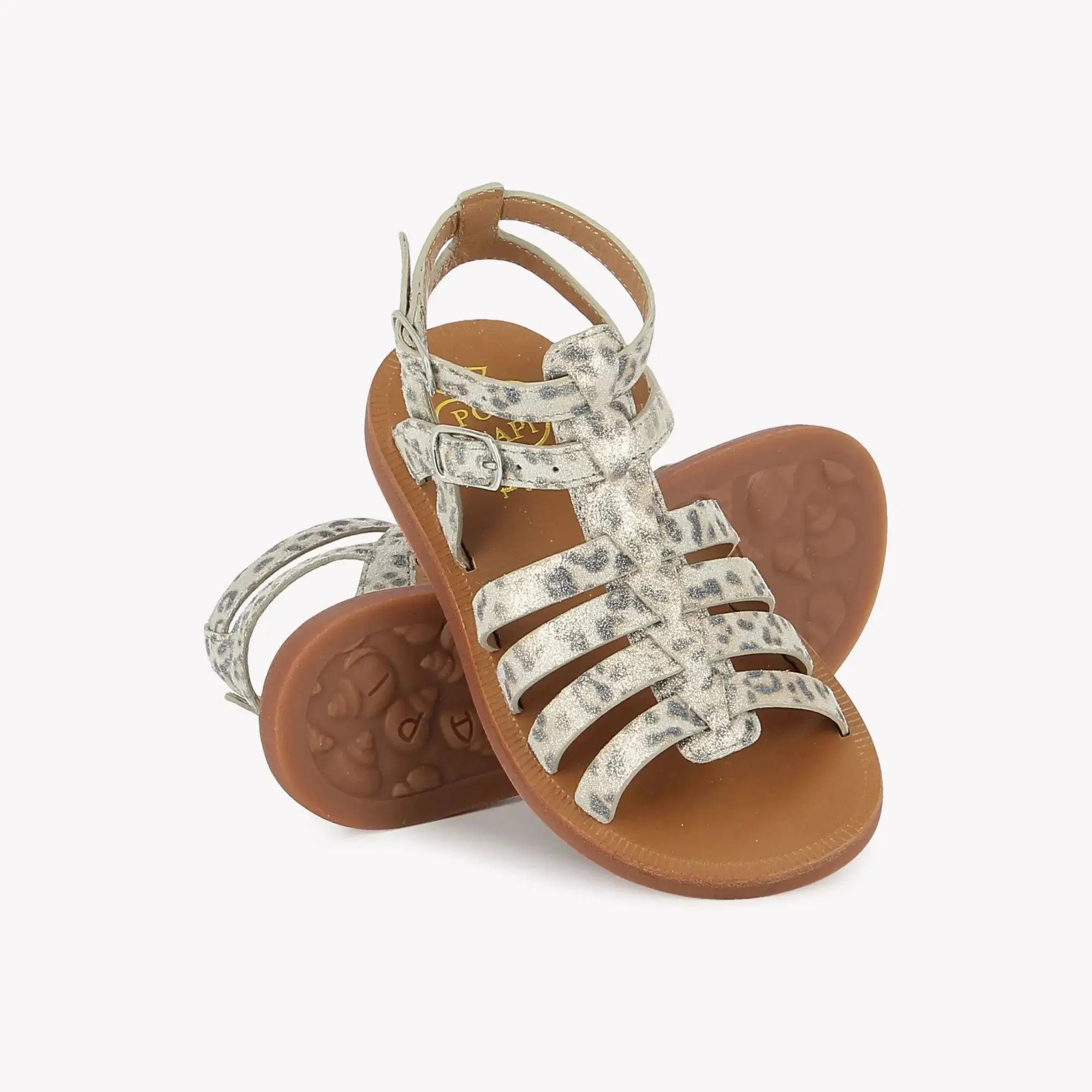 pom-d-api-plagette-gladiator-sandale-enfant-jasper-bianco-platino image 2