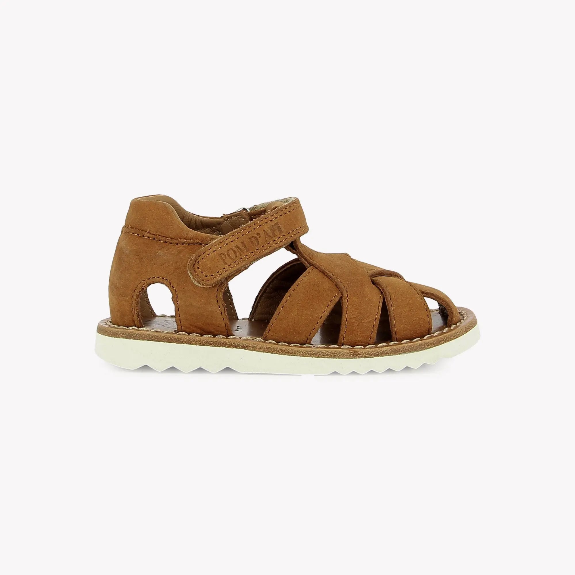 pom-d-api-waff-cross-sandale-premiers-pas-nubuck-camel-gar-on image 4