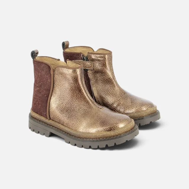 pom-d-api-wall-boots-fille-cuir-sabbia-marron-bi-mati-re image 1