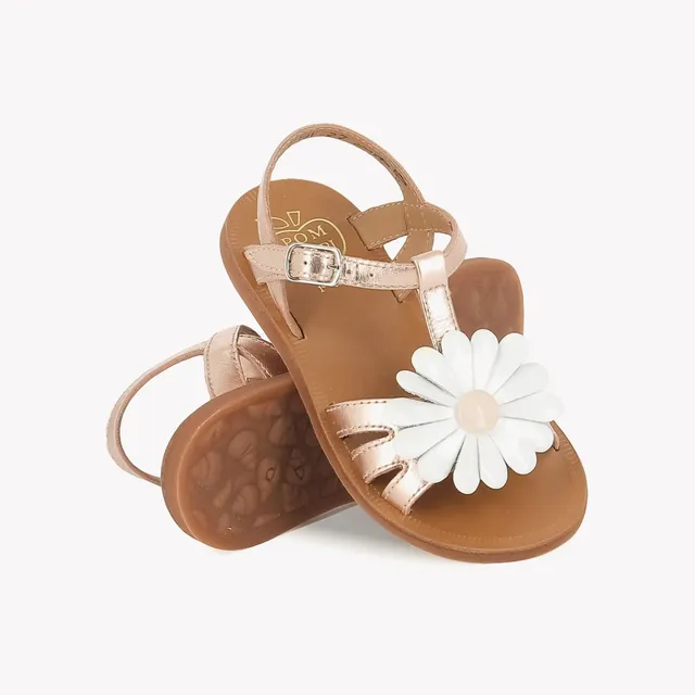 pom-d-api-plagette-big-flo-sandale-fille-cuir-cuivre-laminato image 1