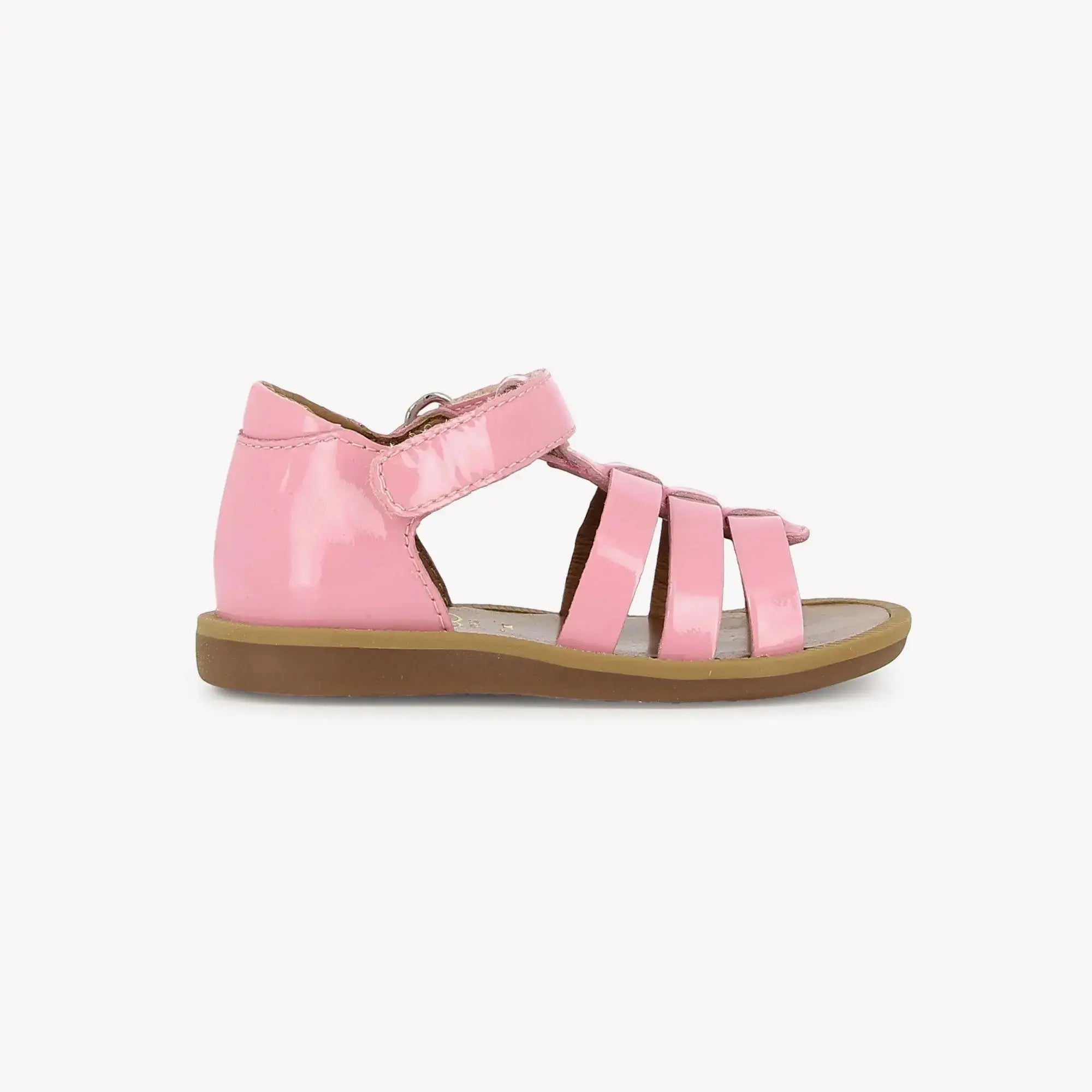 pom-d-api-poppy-strap-sandales-premiers-pas-fille-pink-candy-vernis image 4