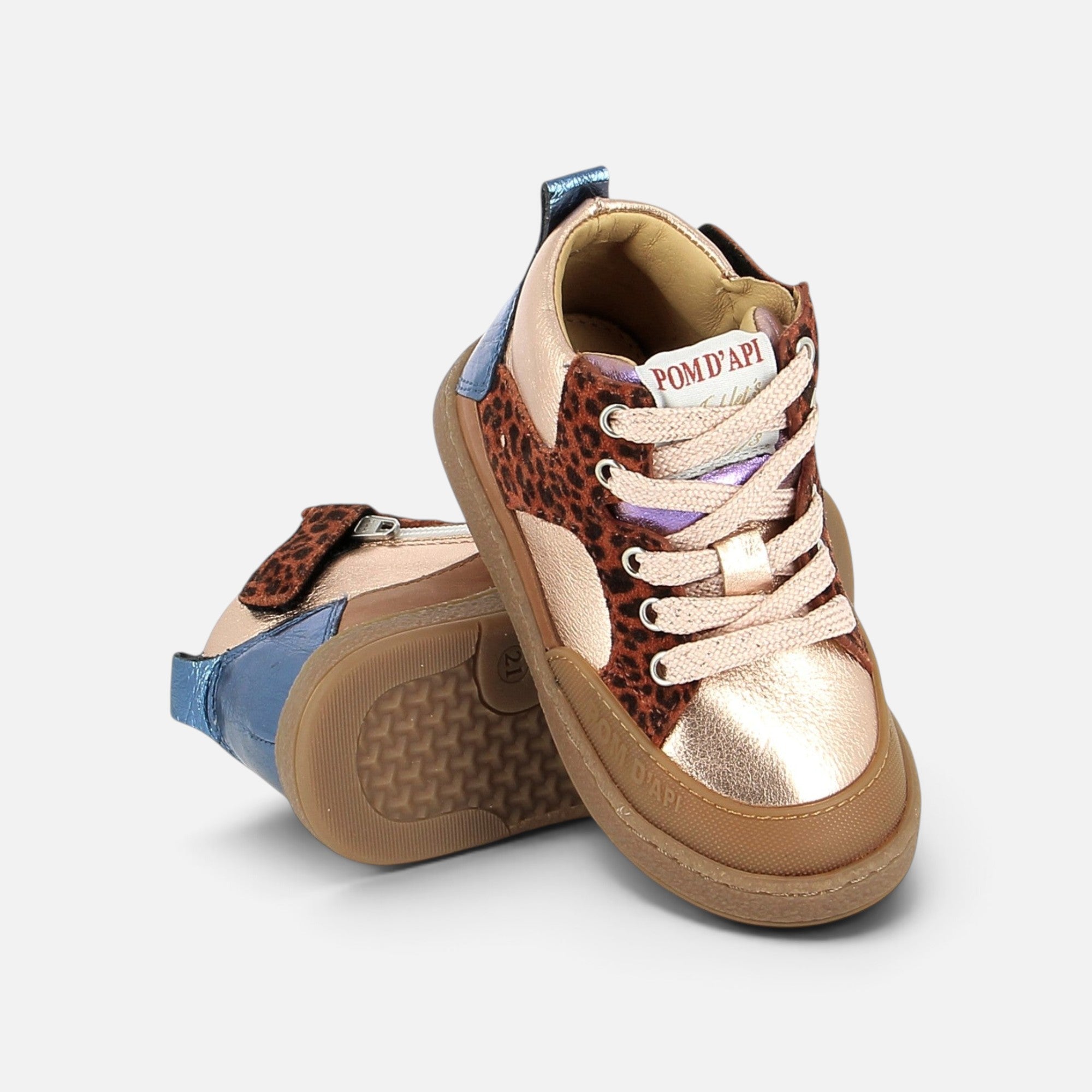 pom-d-api-mousse-bump-basket-fille-cuivre-rouille-leo image 2