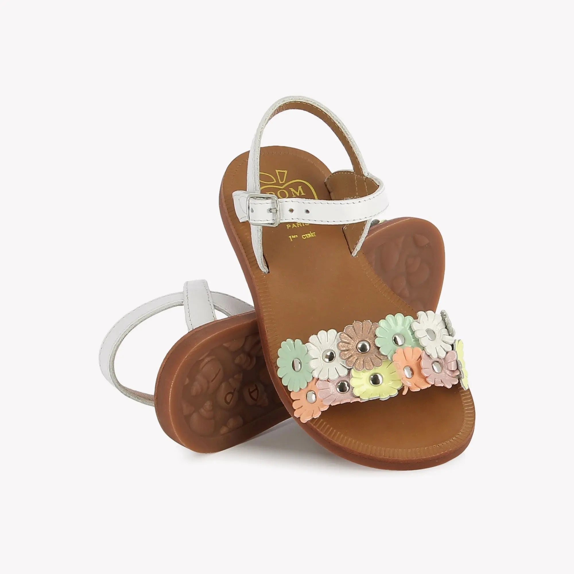 pom-d-api-plagette-multi-flo-sandales-enfant-nappa-blanc-pastel-fille image 2