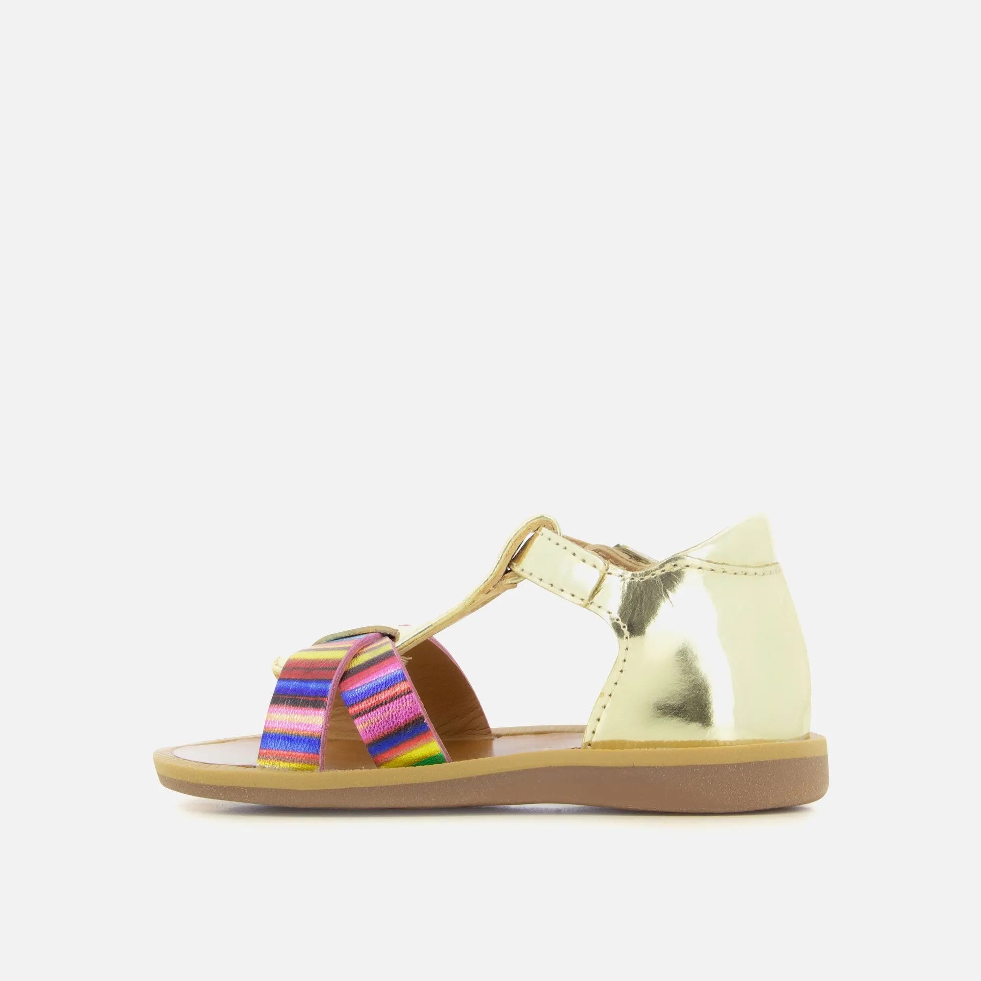 pom-d-api-poppy-xexe-sandale-premiers-pas-cuir-dor-multicolore-fille image 4