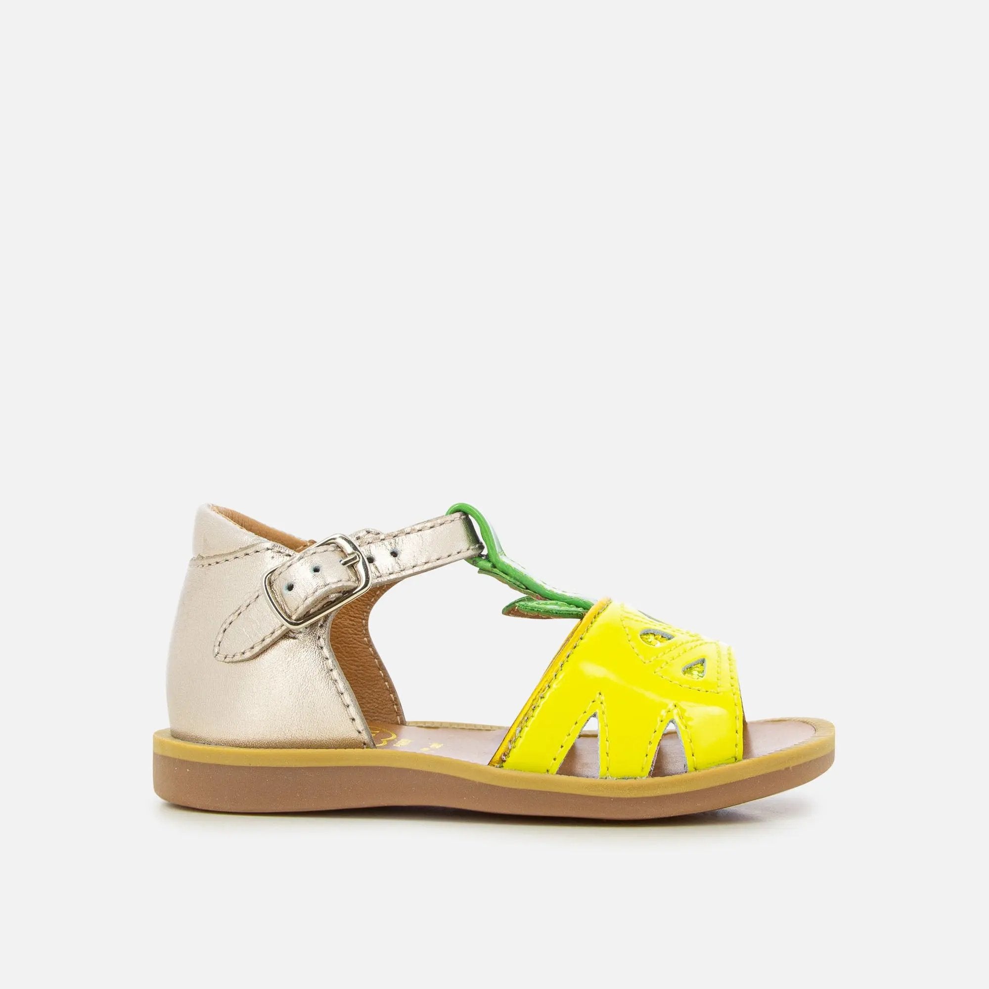 pom-d-api-poppy-agrume-sandale-premiers-pas-jaune-oro-citron image 2