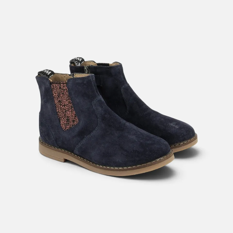pom-d-api-trip-new-jodzip-chelsea-boot-velours-navy-fille image 1