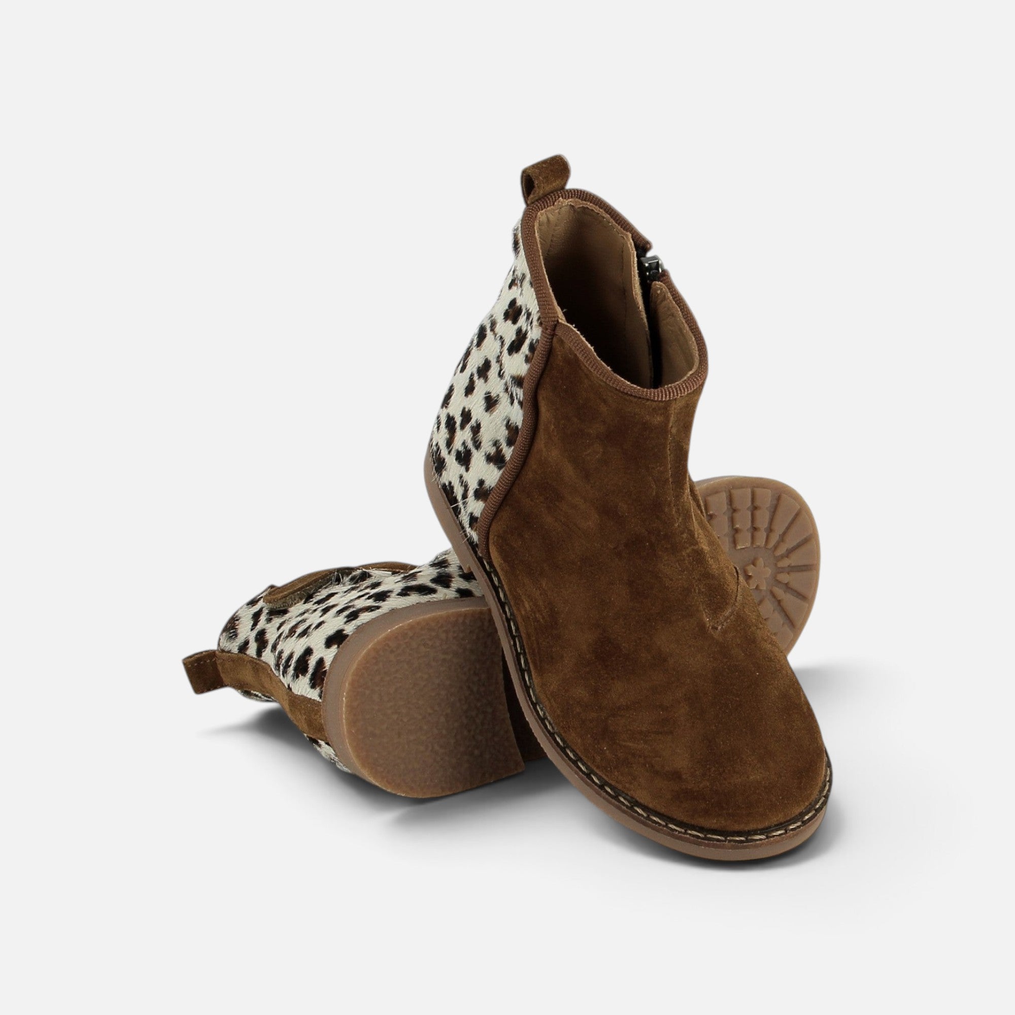 pom-d-api-trip-back-bottine-fille-velours-pony-tabac-zip-arri-re image 2