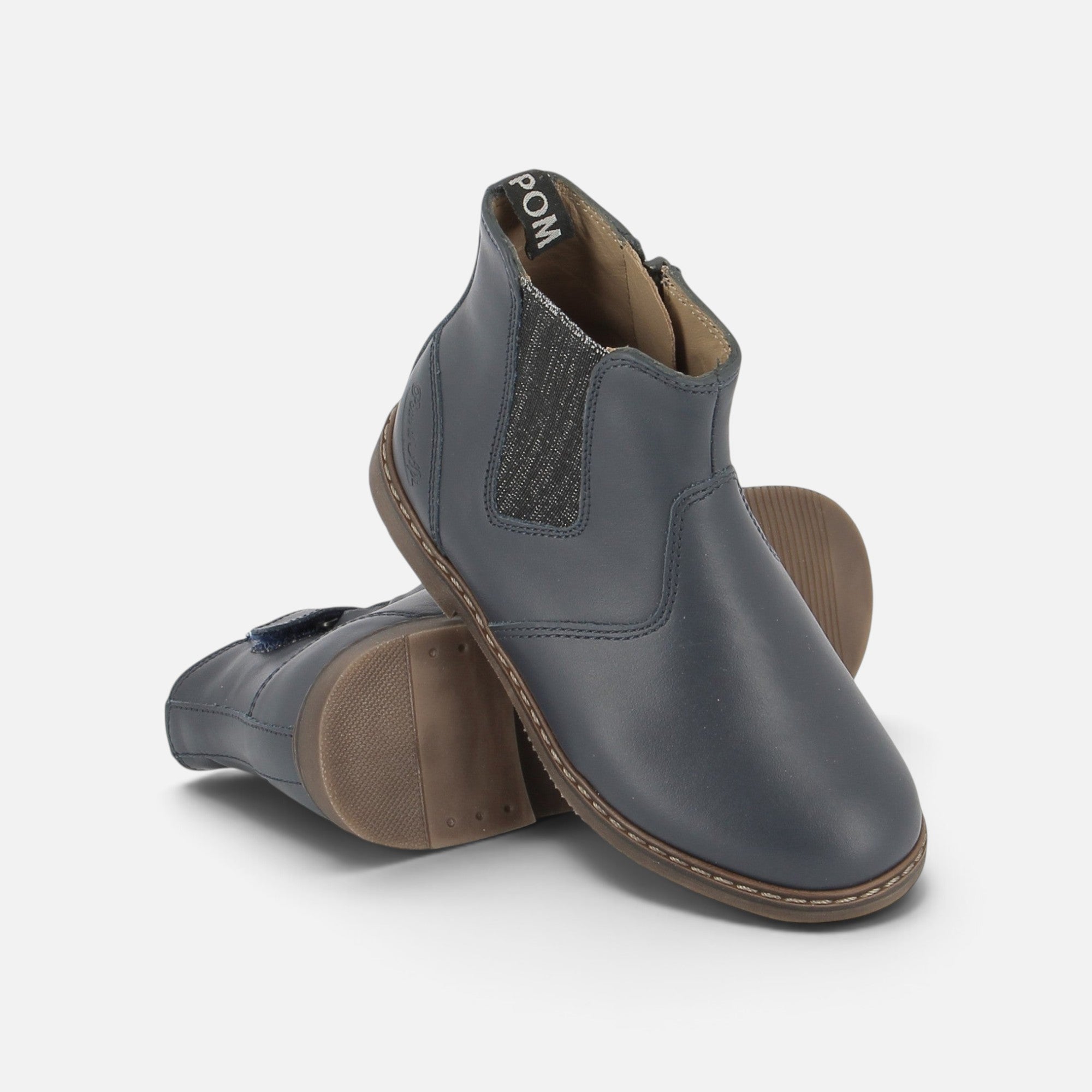 pom-d-api-city-jodzip-bottine-fille-cuir-marine image 3