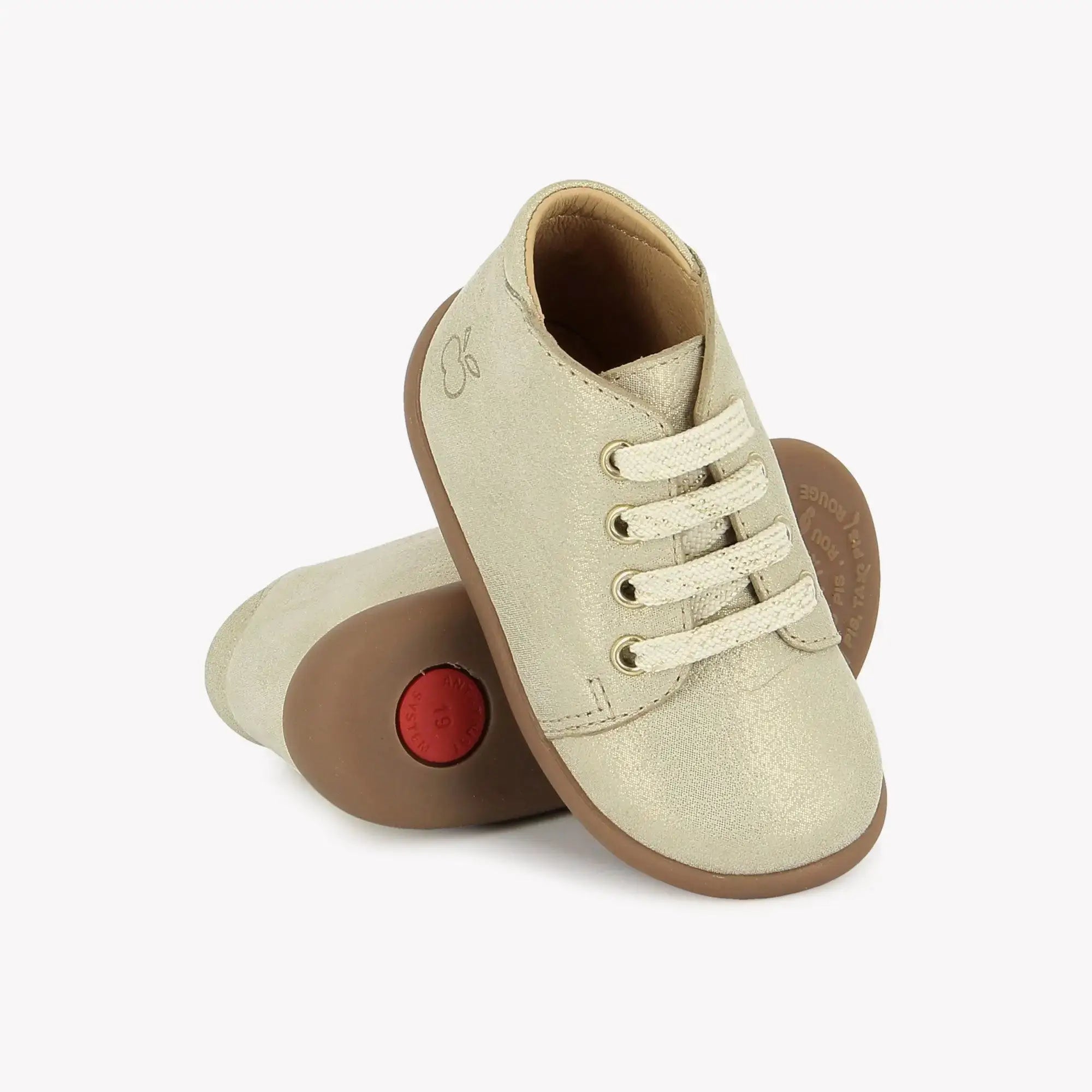 pom-d-api-stand-up-bottine-chaussure-premiers-pas-fille-platine-laminato image 2