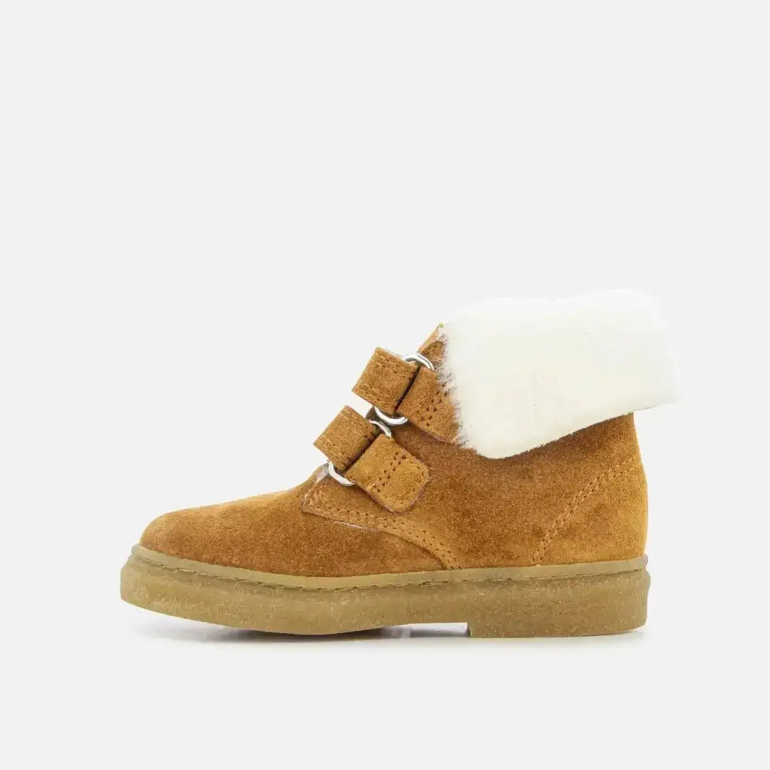 pom-d-api-trix-easy-fur-boots-enfant-gar-on-camel-velours-fourr-scratch image 3