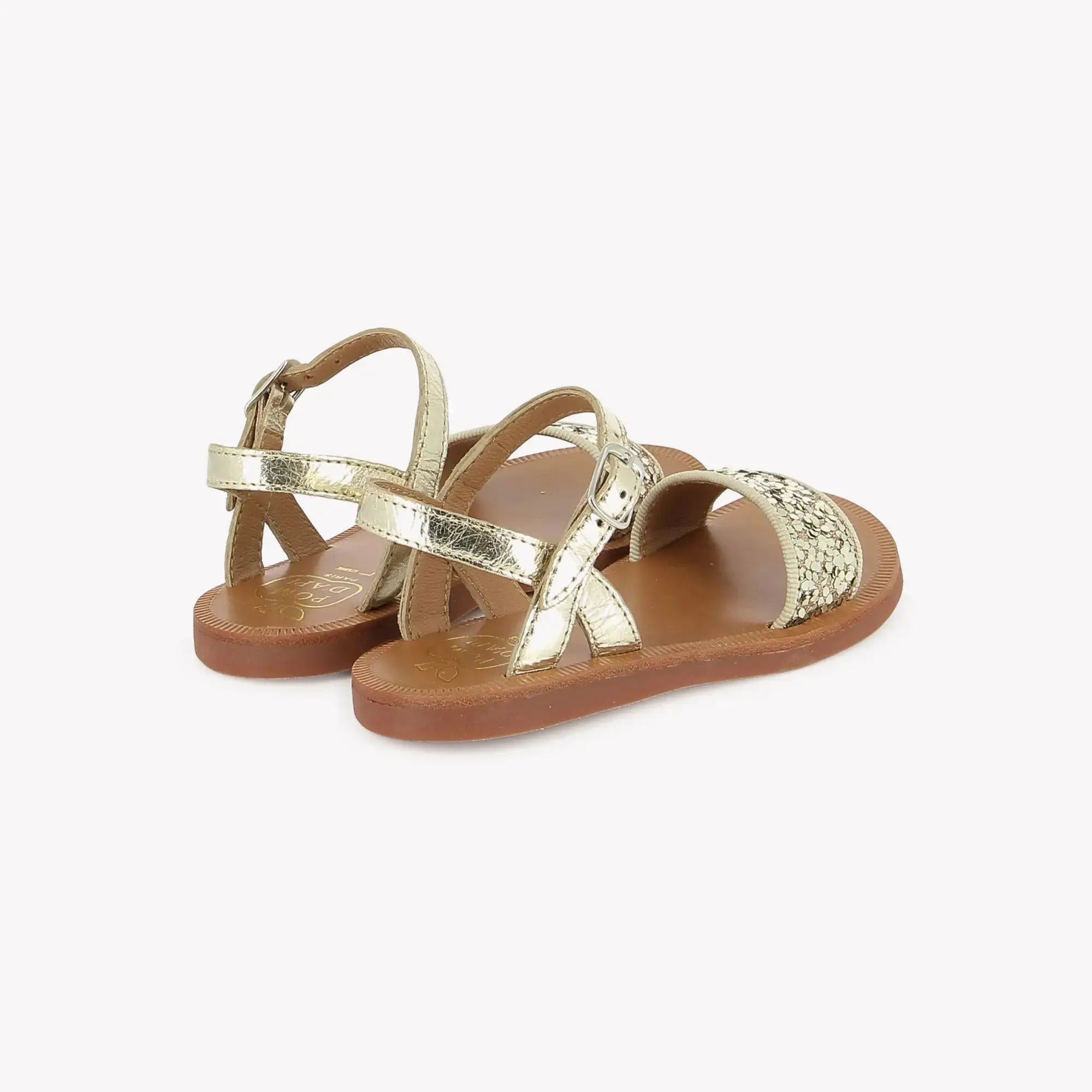 pom-d-api-plagette-buckle-tao-platine-or-sandale-fille image 3