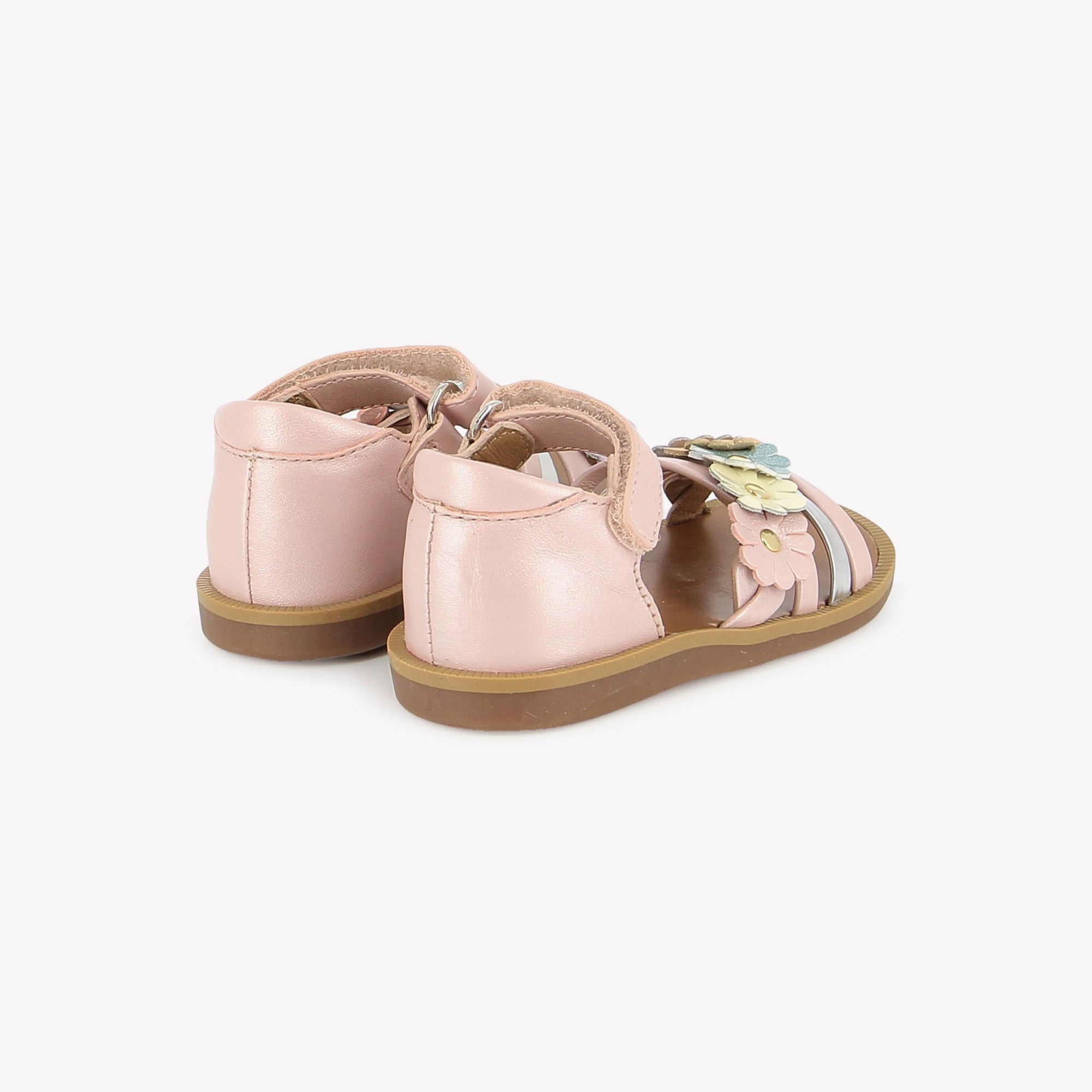 pom-d-api-poppy-multi-flo-sandales-premiers-pas-fille-rose-multi image 4